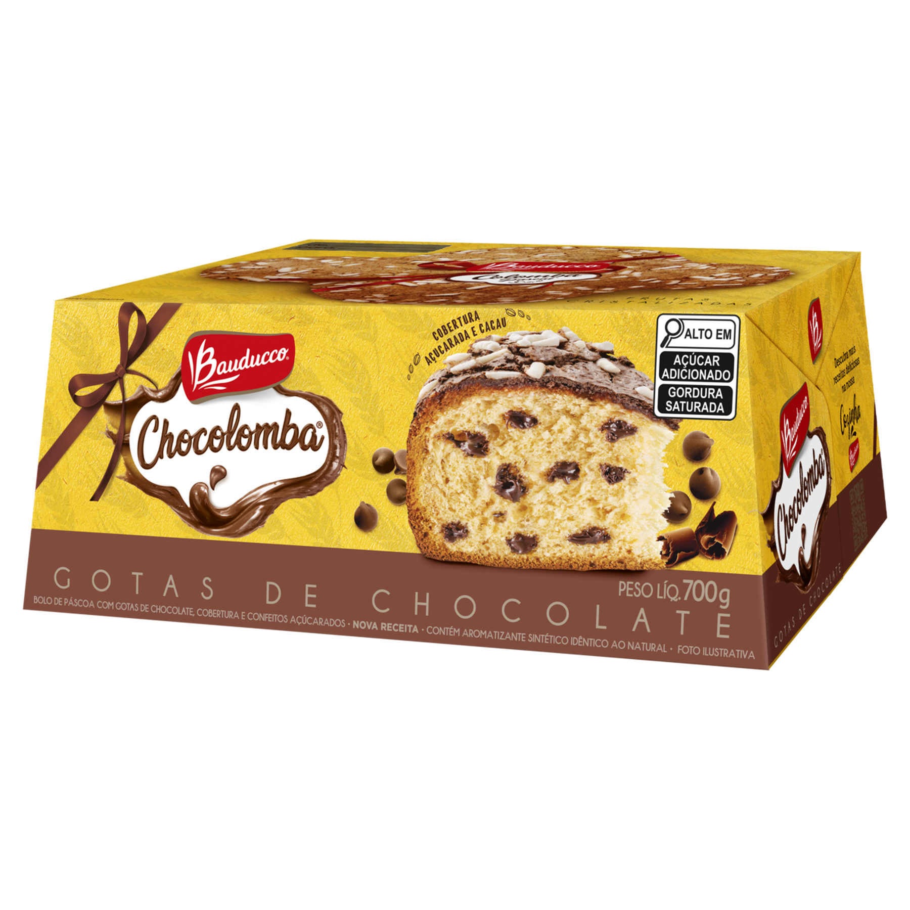 Colomba Chocolomba Gotas de Chocolate Bauducco Caixa 700g