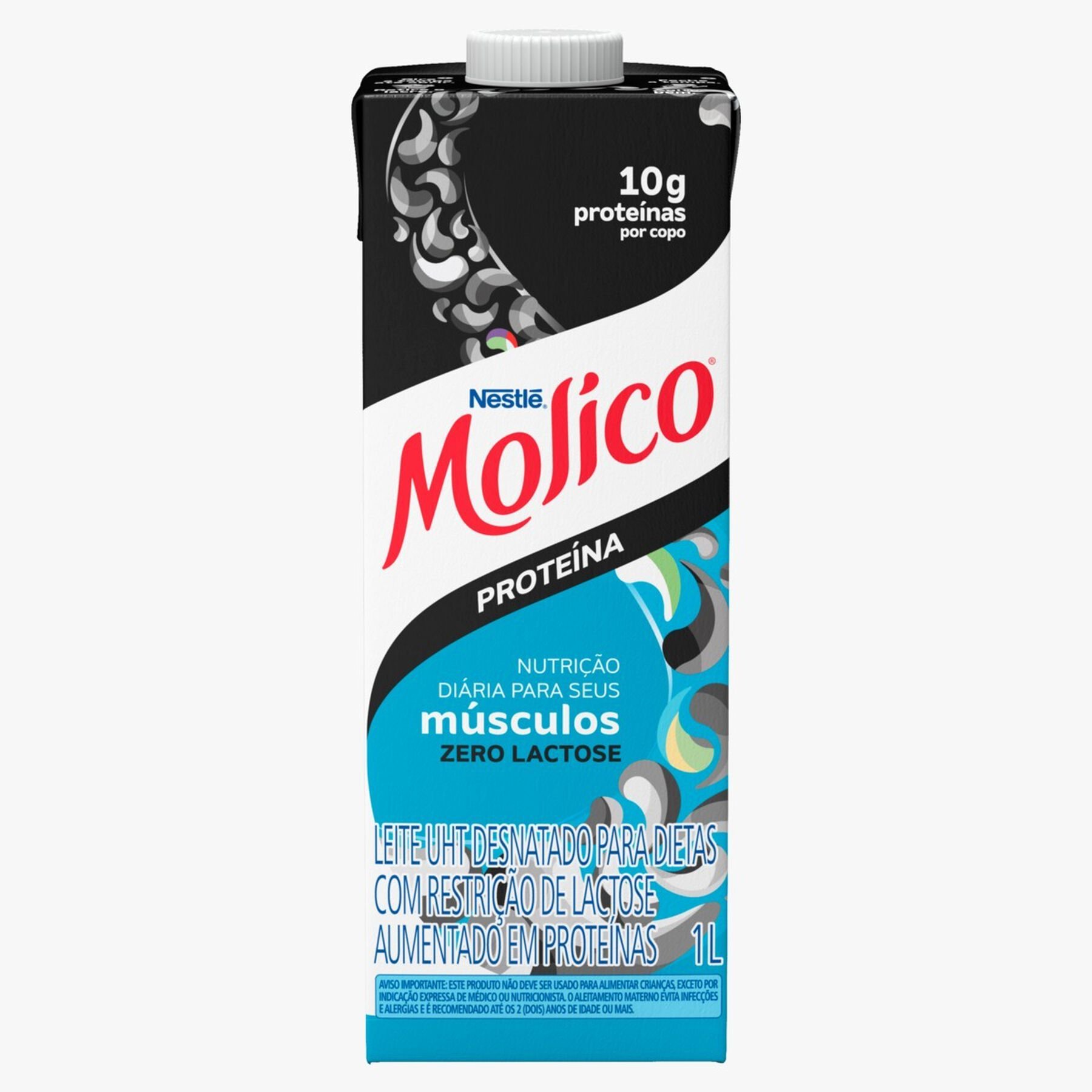 Leite UHT Desnatado Zero Lactose Proteína Molico Caixa 1l