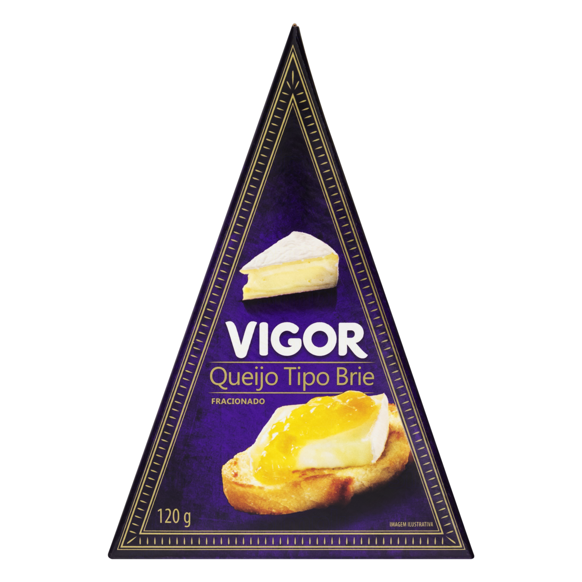 Queijo Brie Fracionado Vigor Pe&ccedil;a 120g