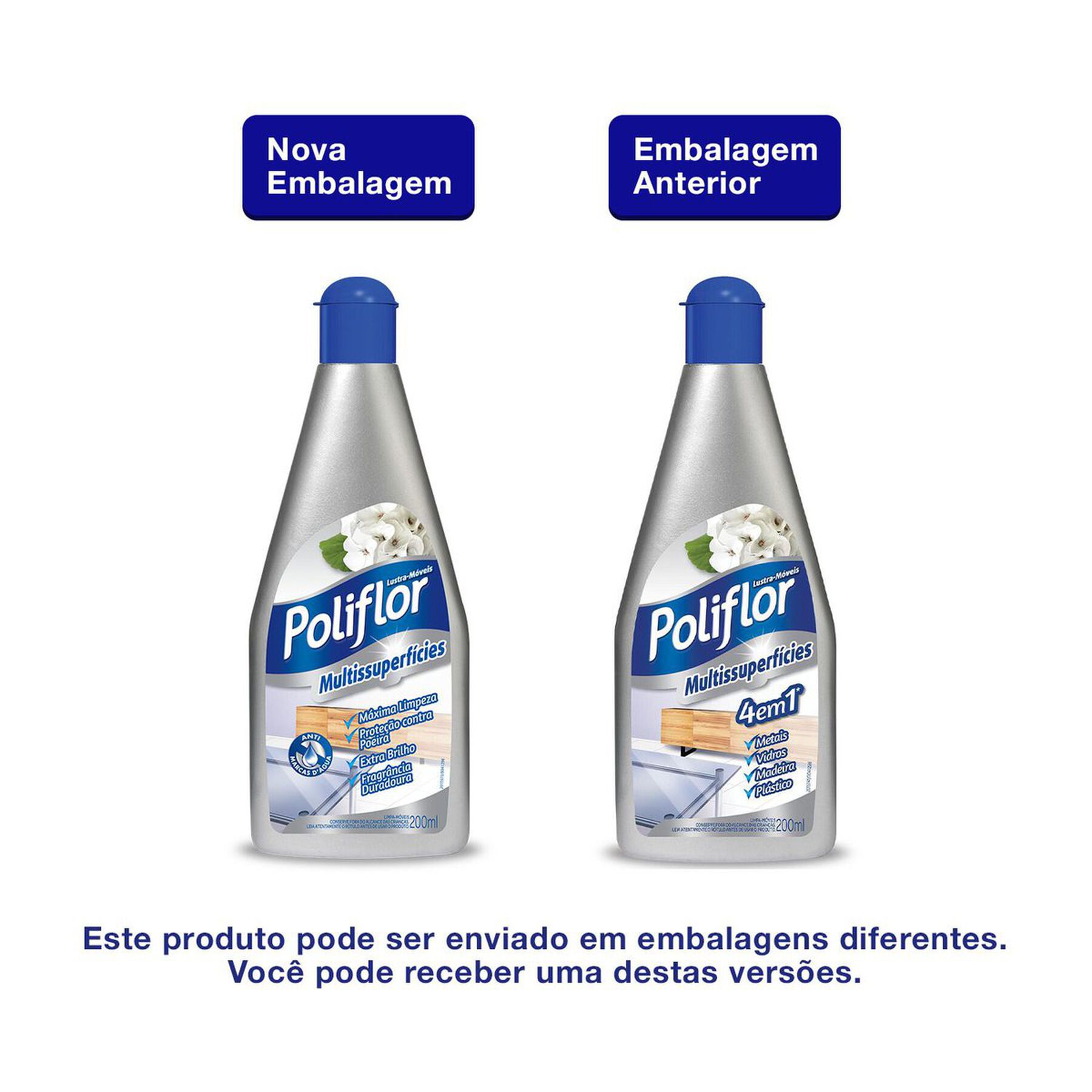 Lustra-M&oacute;veis Multissuperf&iacute;cies Poliflor Squeeze 200ml