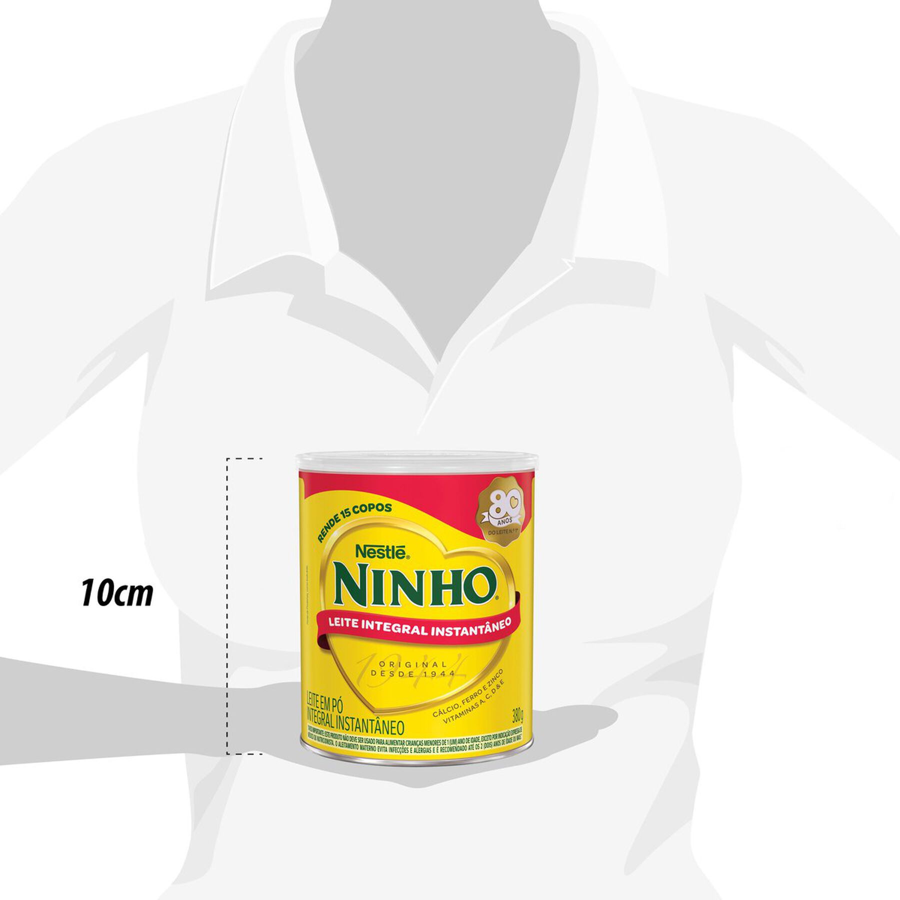 Leite em Pó Ninho Integral Instantâneo Lata 380g