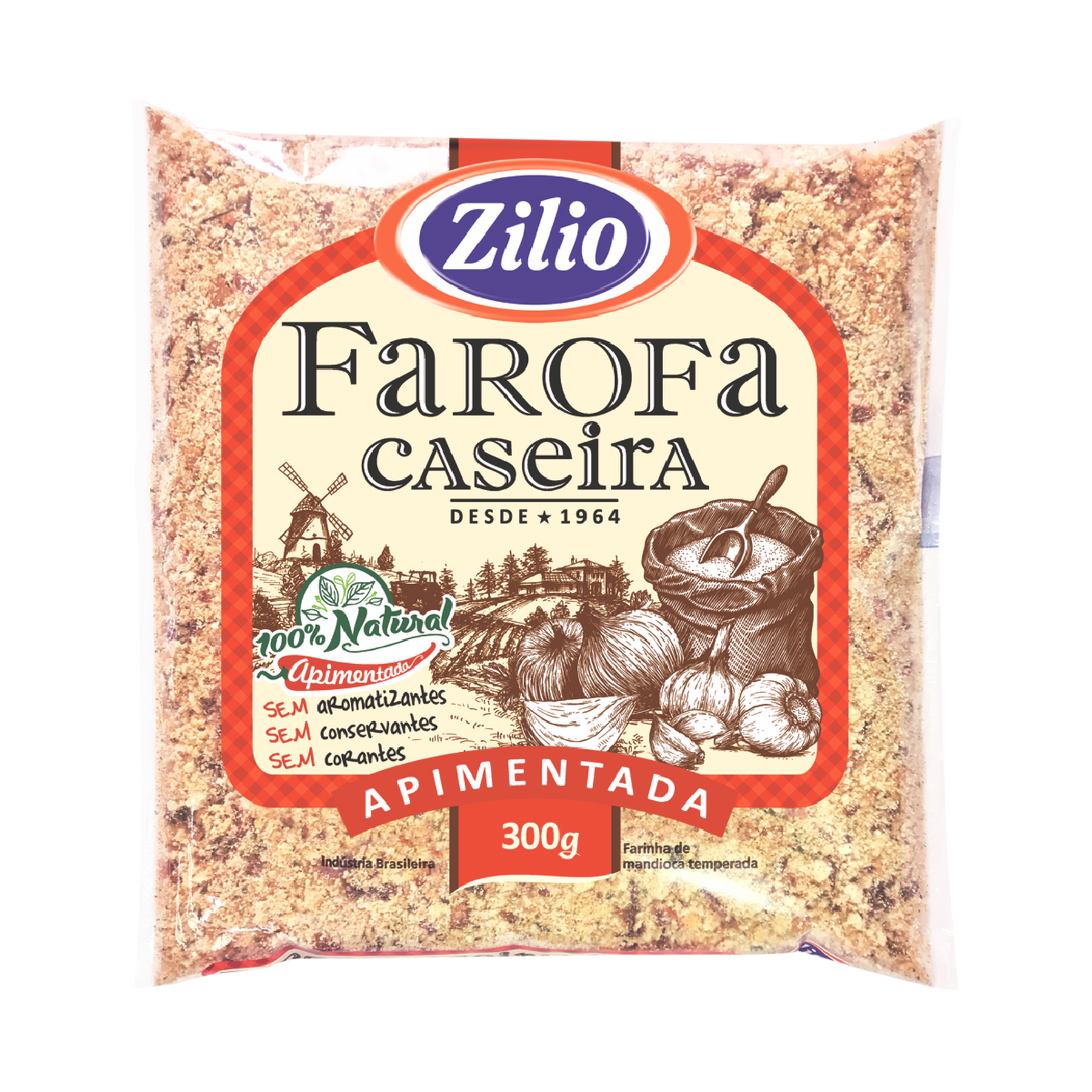 Farofa Caseira Apimentada Zilio 300g