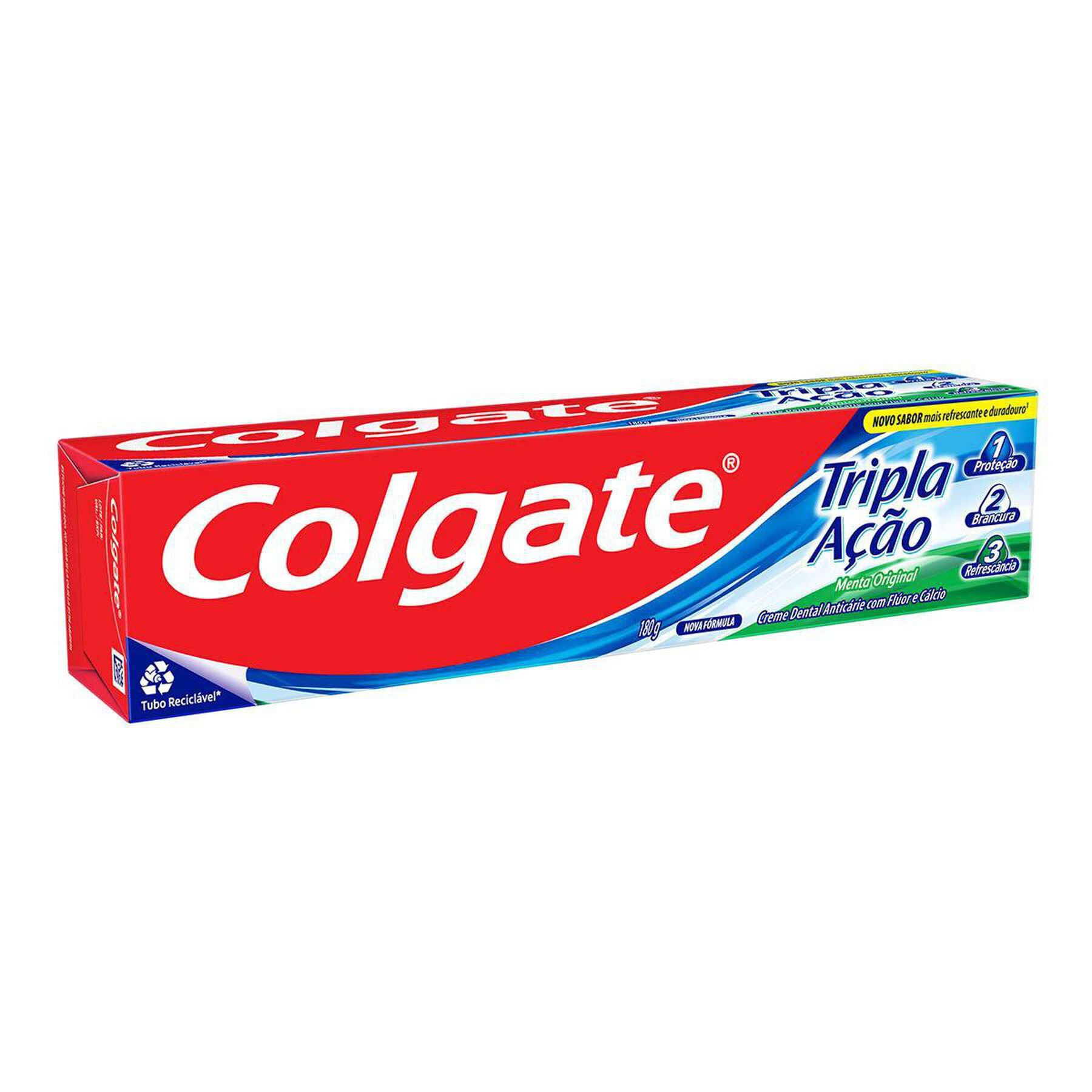 Creme Dental Menta Original Colgate Tripla Ação Caixa 180g