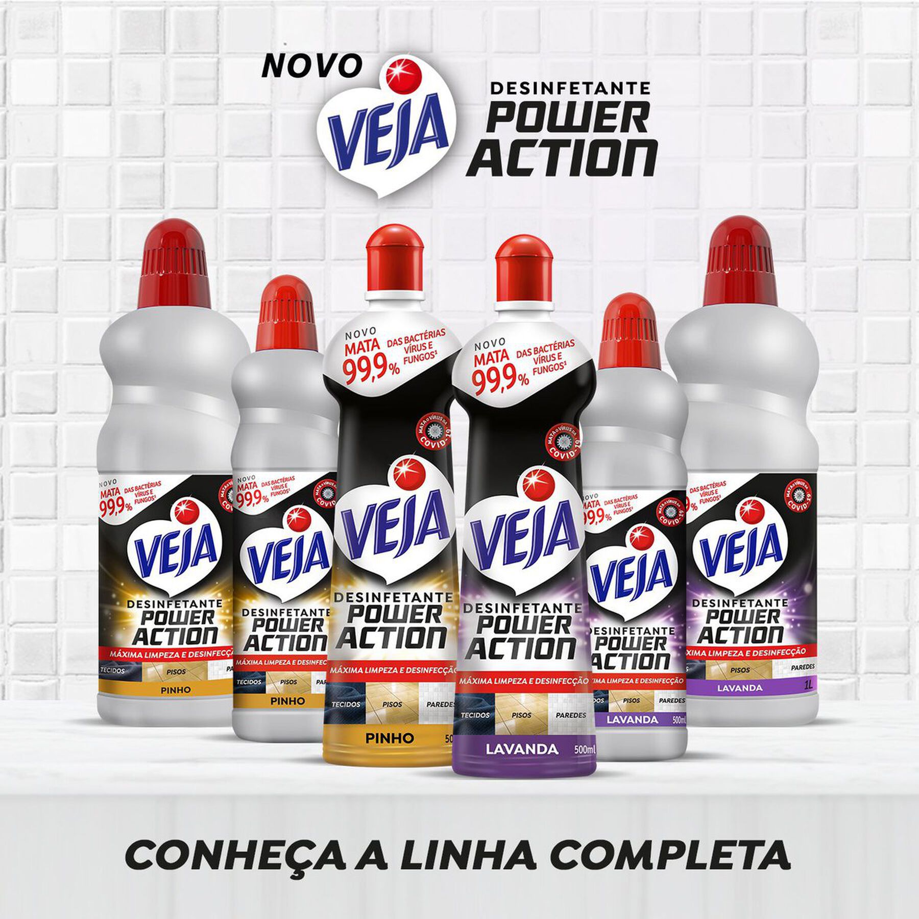 Desinfetante Lavanda Veja Power Action Frasco 1l