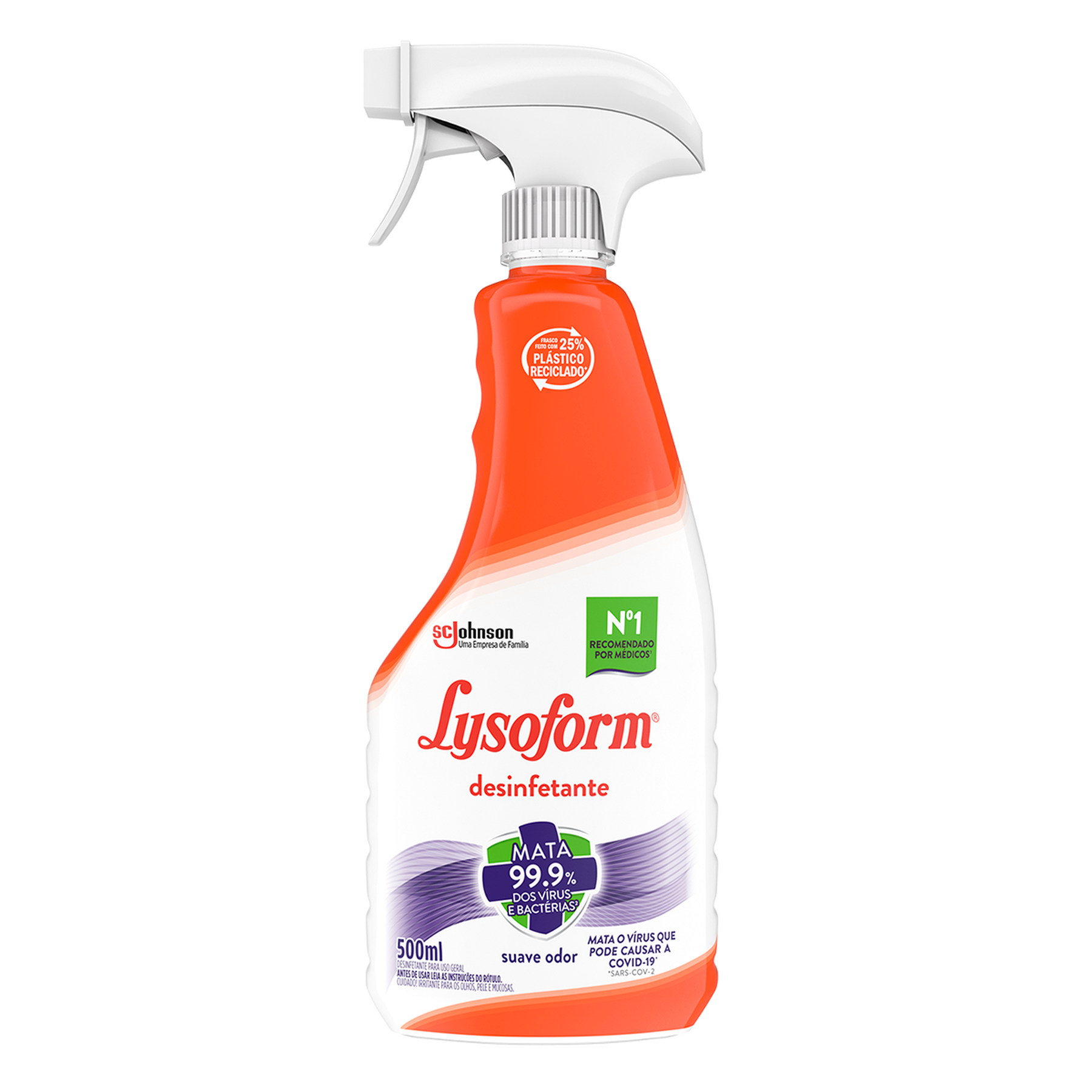 Desinfetante Uso Geral Suave Odor Lysoform Frasco 500ml Borrifador