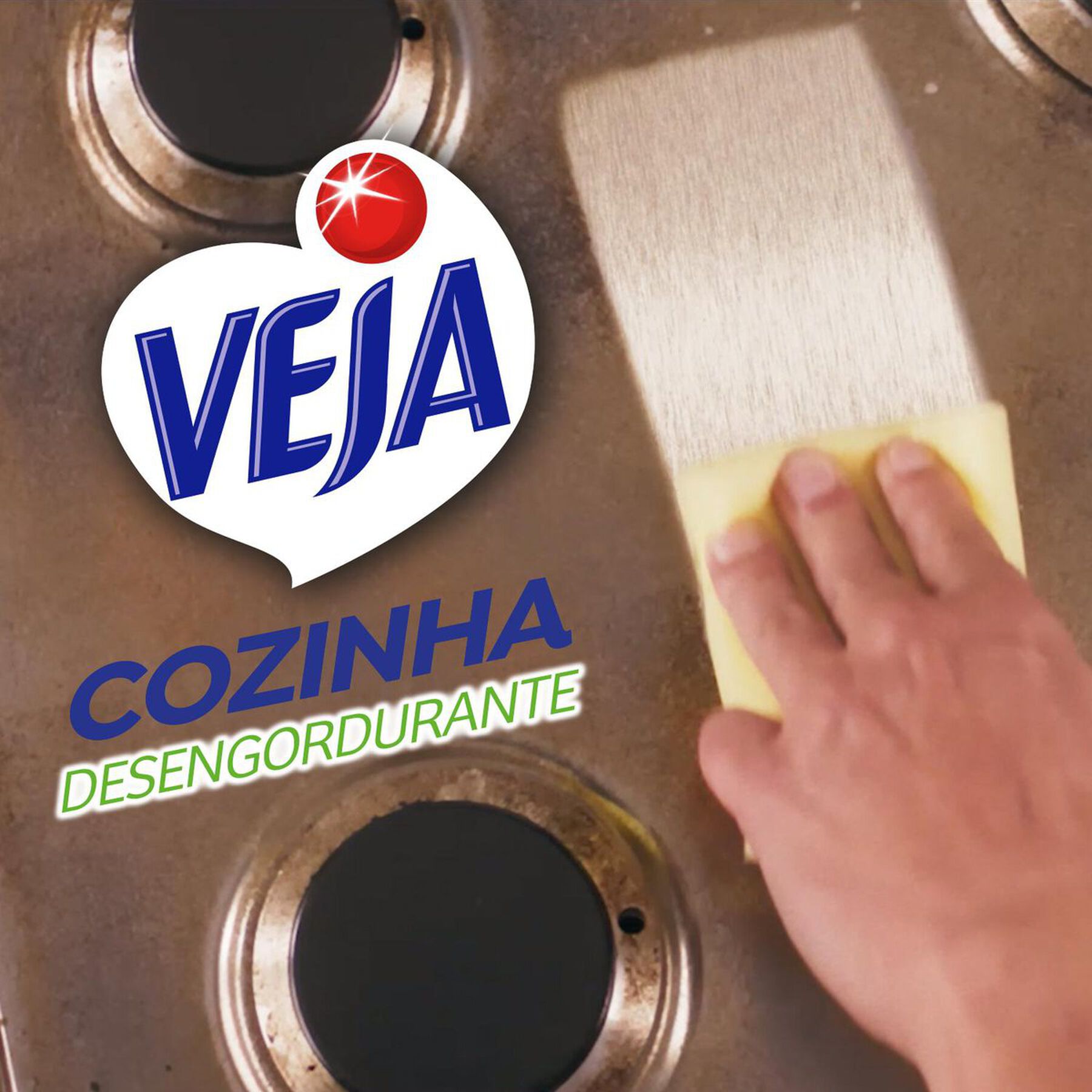 Limpador Desengordurante Cozinha Laranja Veja Sachê 400ml Refil Econômico