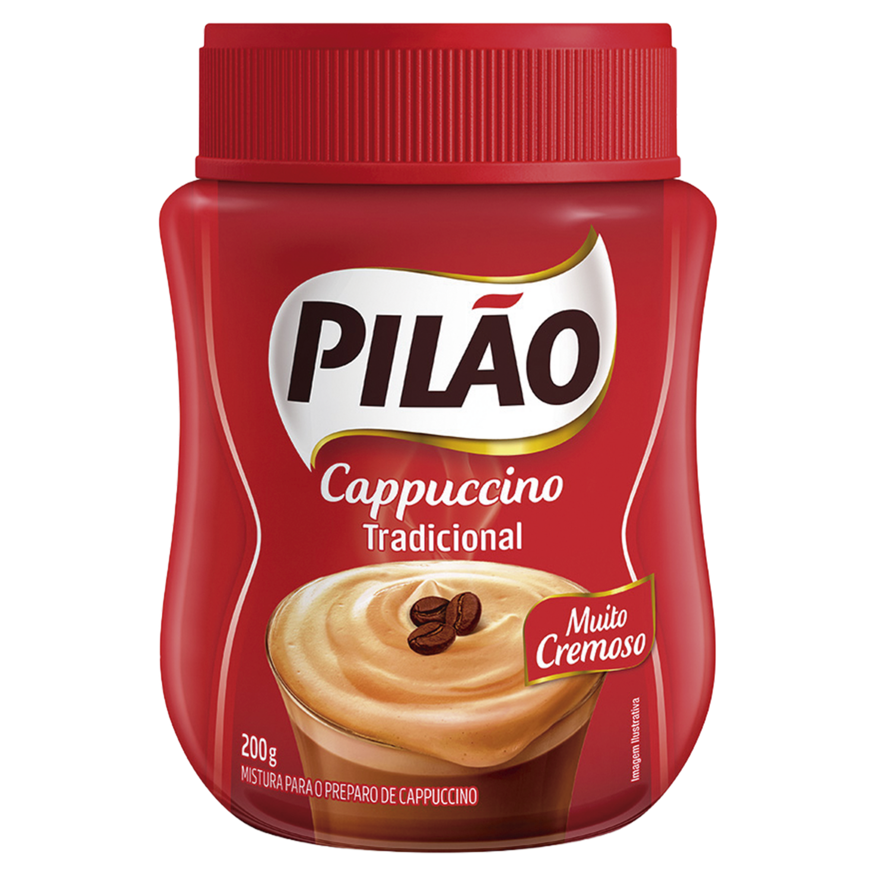 Cappuccino Sol&uacute;vel Tradicional Pil&atilde;o Pote 200g