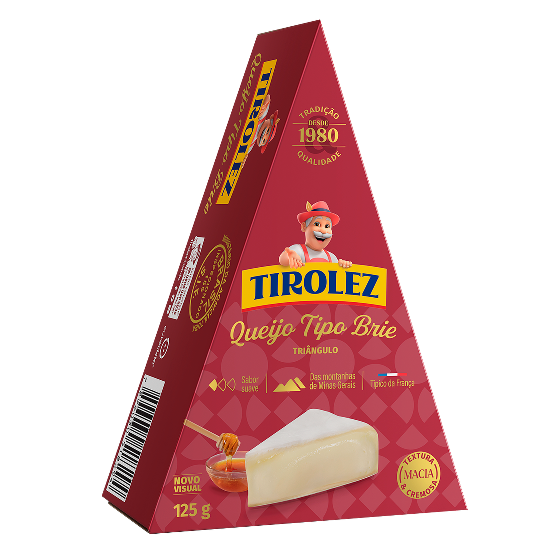 Queijo Brie Tri&acirc;ngulo Tirolez 125g&nbsp;