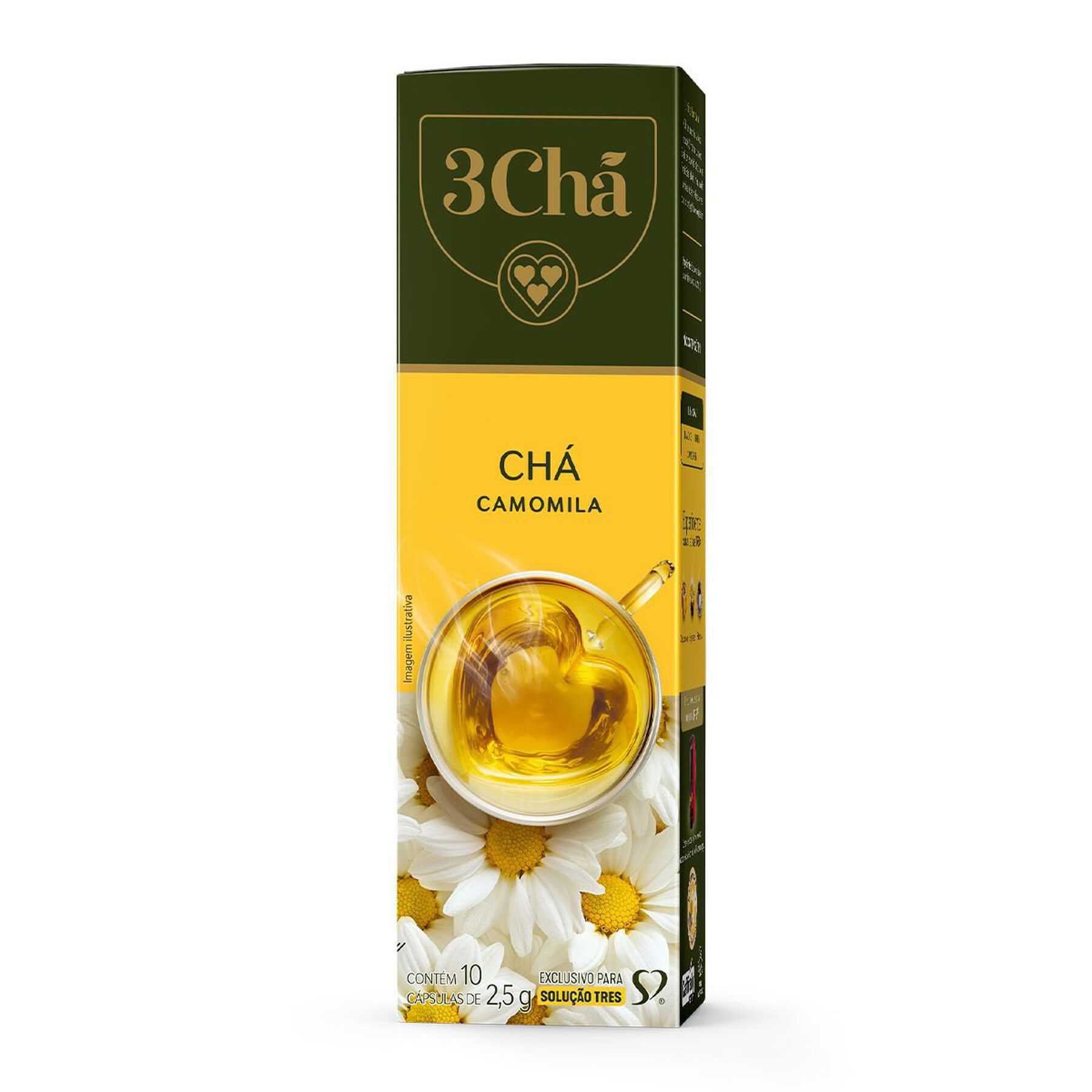 Chá em Cápsula Camomila Tres Caixa 25g 10 Unidades