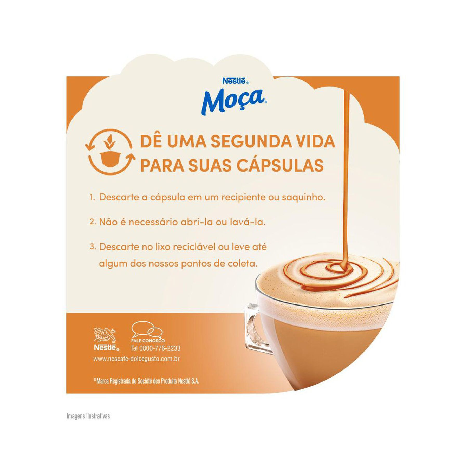 Cappuccino em Cápsula Doce de Leite Moça Dolce Gusto Nescafé Caixa C/10 Unidades