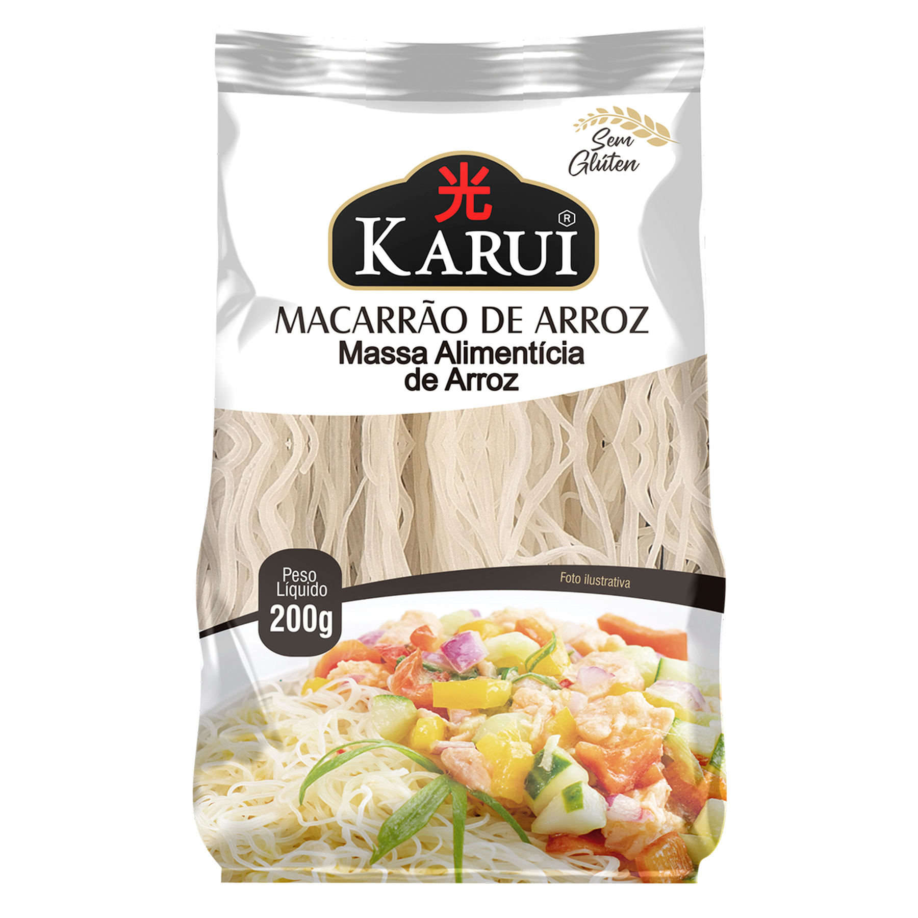 Macarr&atilde;o de Arroz sem Gl&uacute;ten Karui Pacote 200g