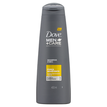 Shampoo 2 em 1 Dove Men+Care Força Resistente Frasco 400ml