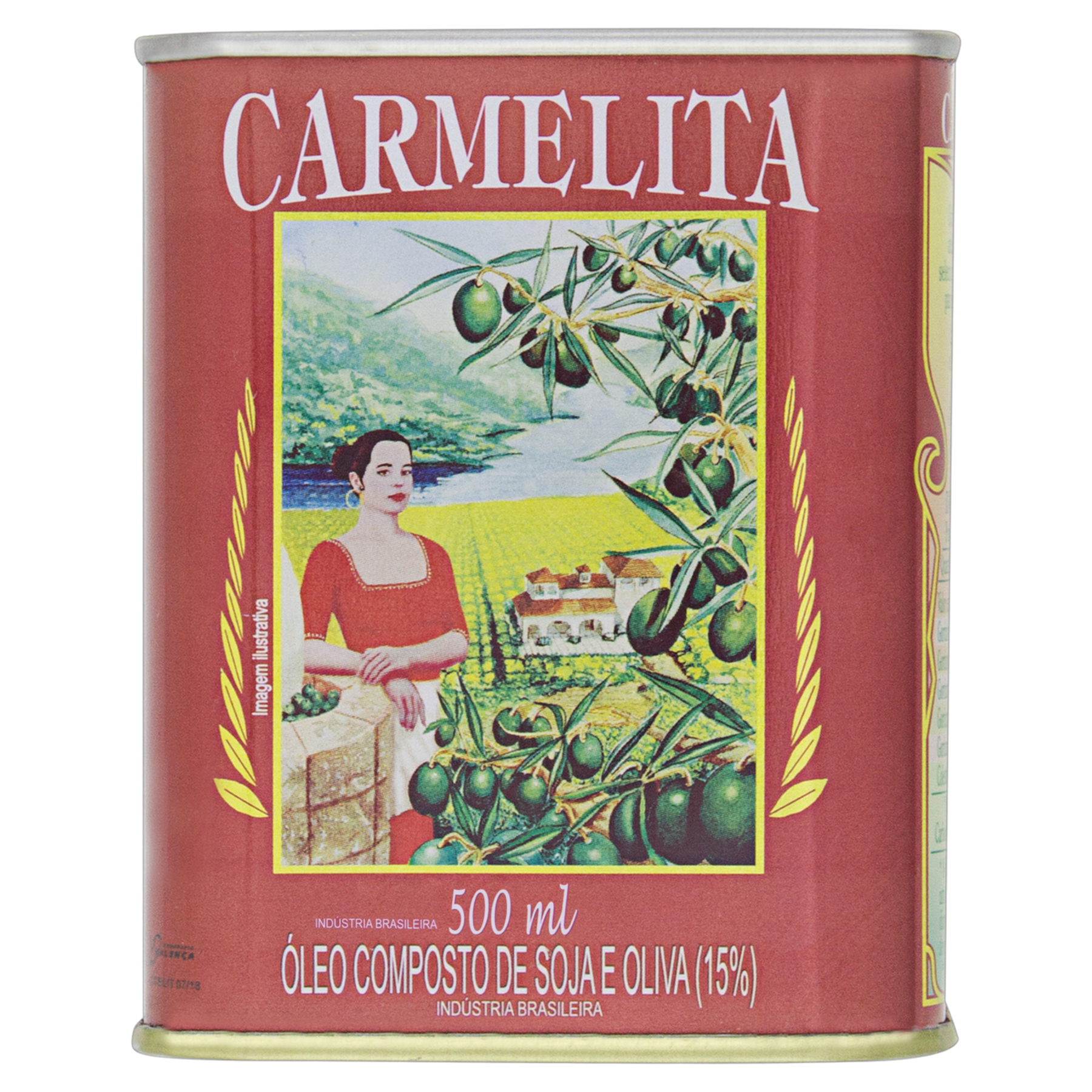 Óleo Composto de Soja e Oliva Carmelita Lata 500ml