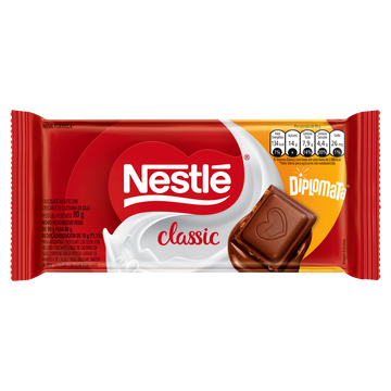 Chocolate ao Leite Diplomata Classic Nestlé Pacote 80g