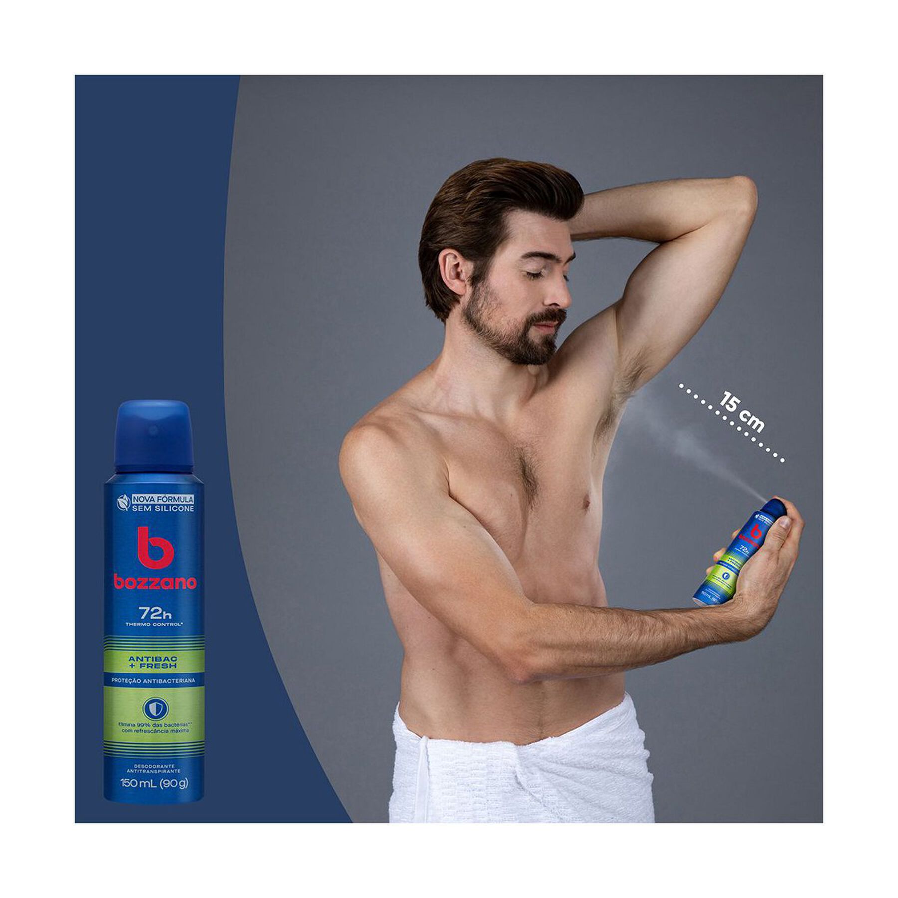 Desodorante Aerossol Antibac + Fresh Bozzano 150ml
