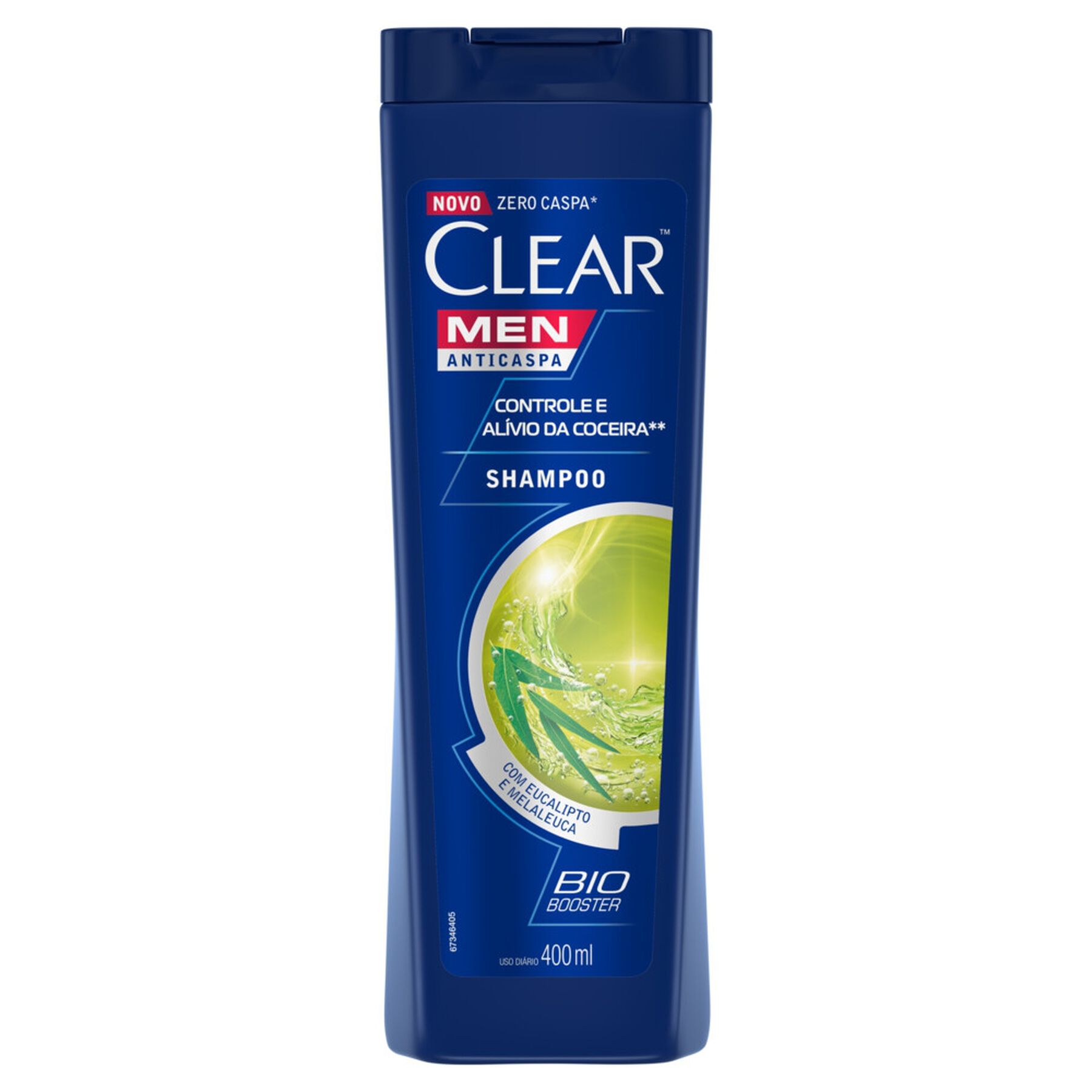 Shampoo Anticaspa Clear Men Controle e Alívio da Coceira Frasco 400ml