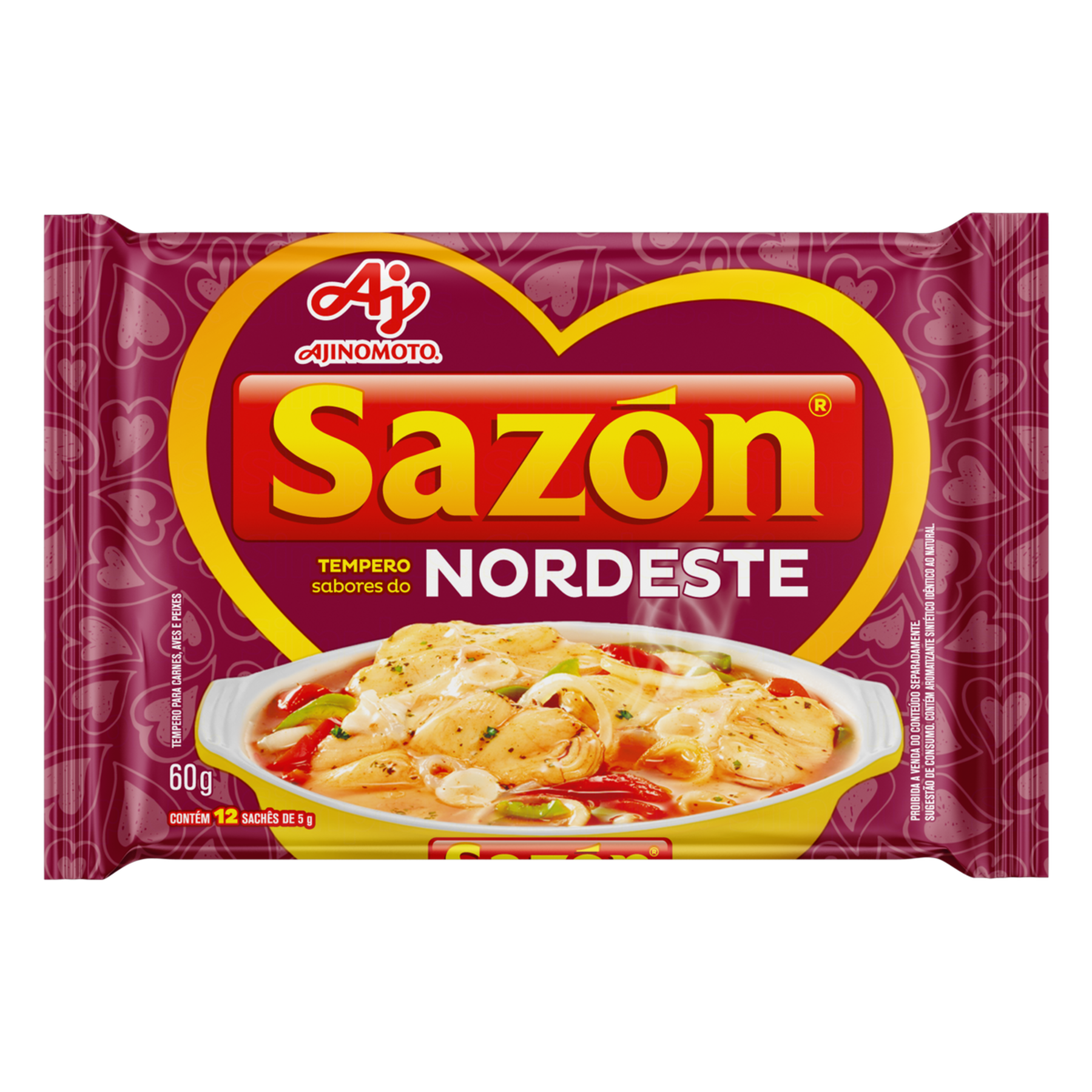 Tempero Sabores do Nordeste Sazón Pacote 60g 12 Unidades