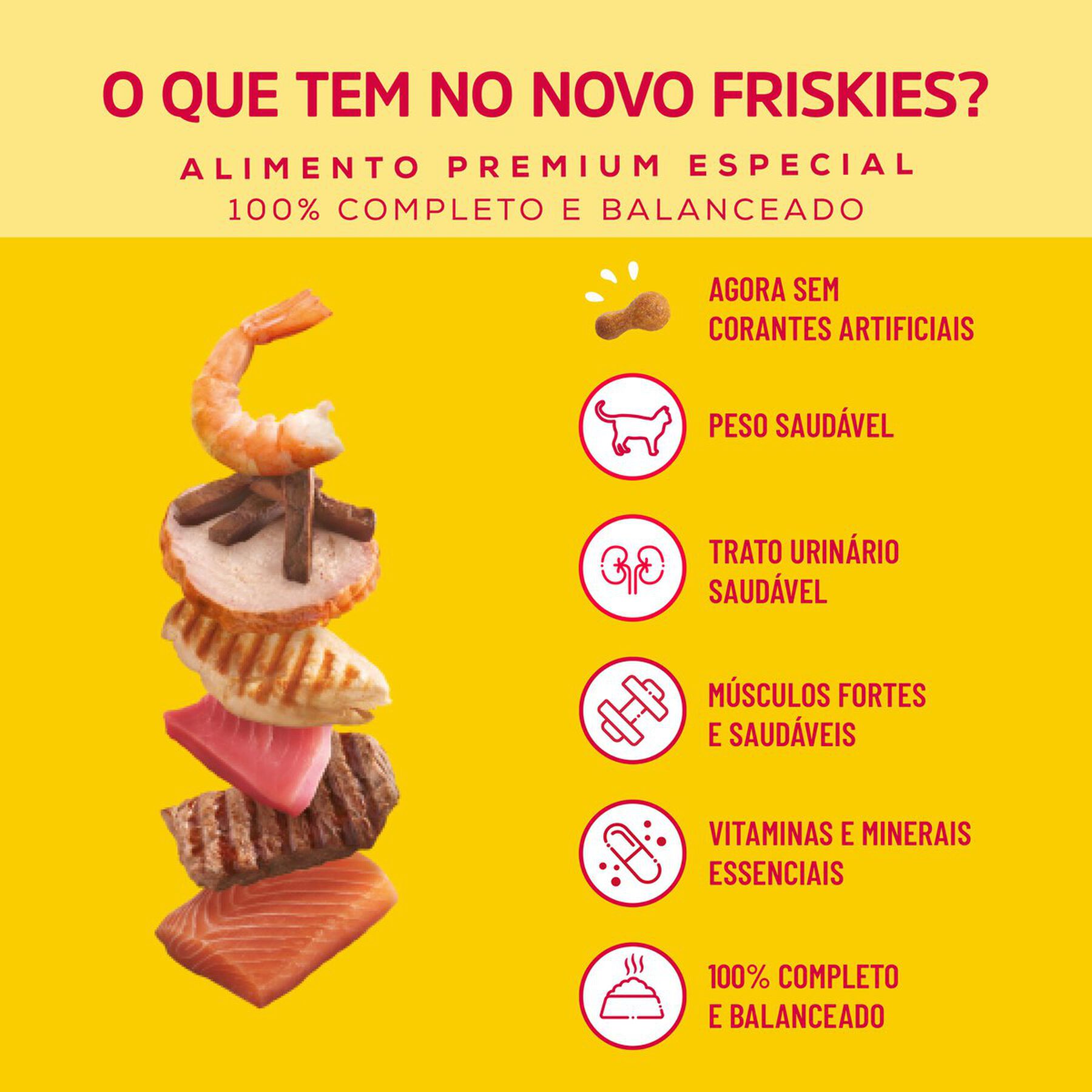 Alimento para Gatos Castrados Megamix Purina Friskies Pacote 1kg
