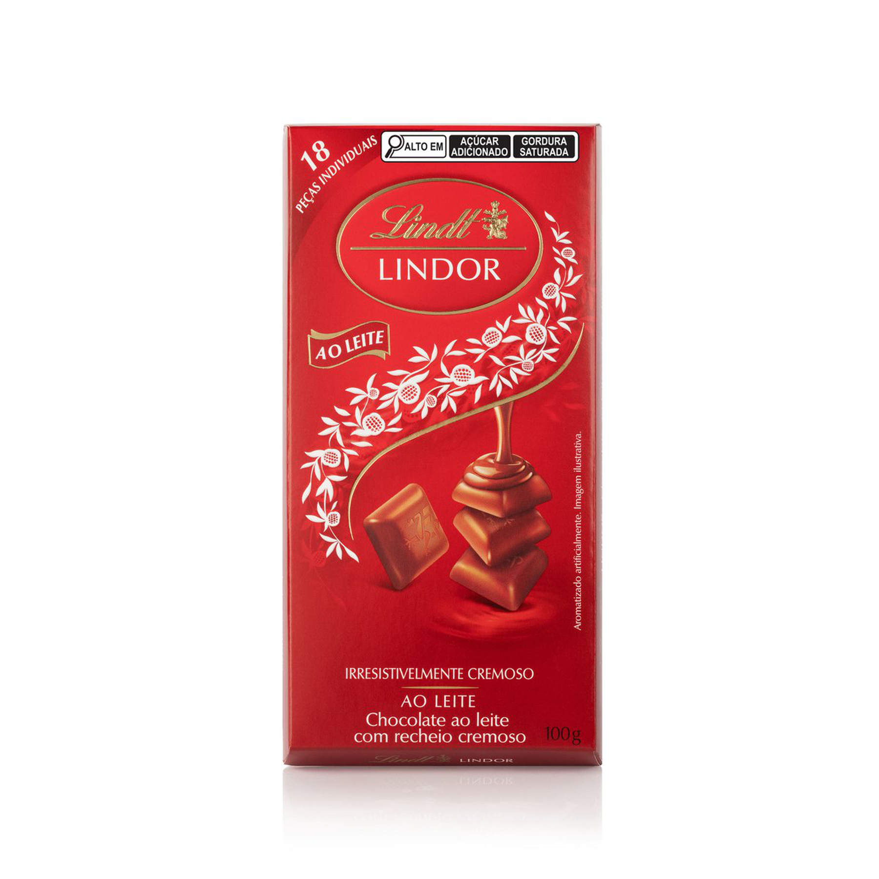 Chocolate ao Leite Recheio Cremoso Lindt Lindor Caixa 100g&nbsp;