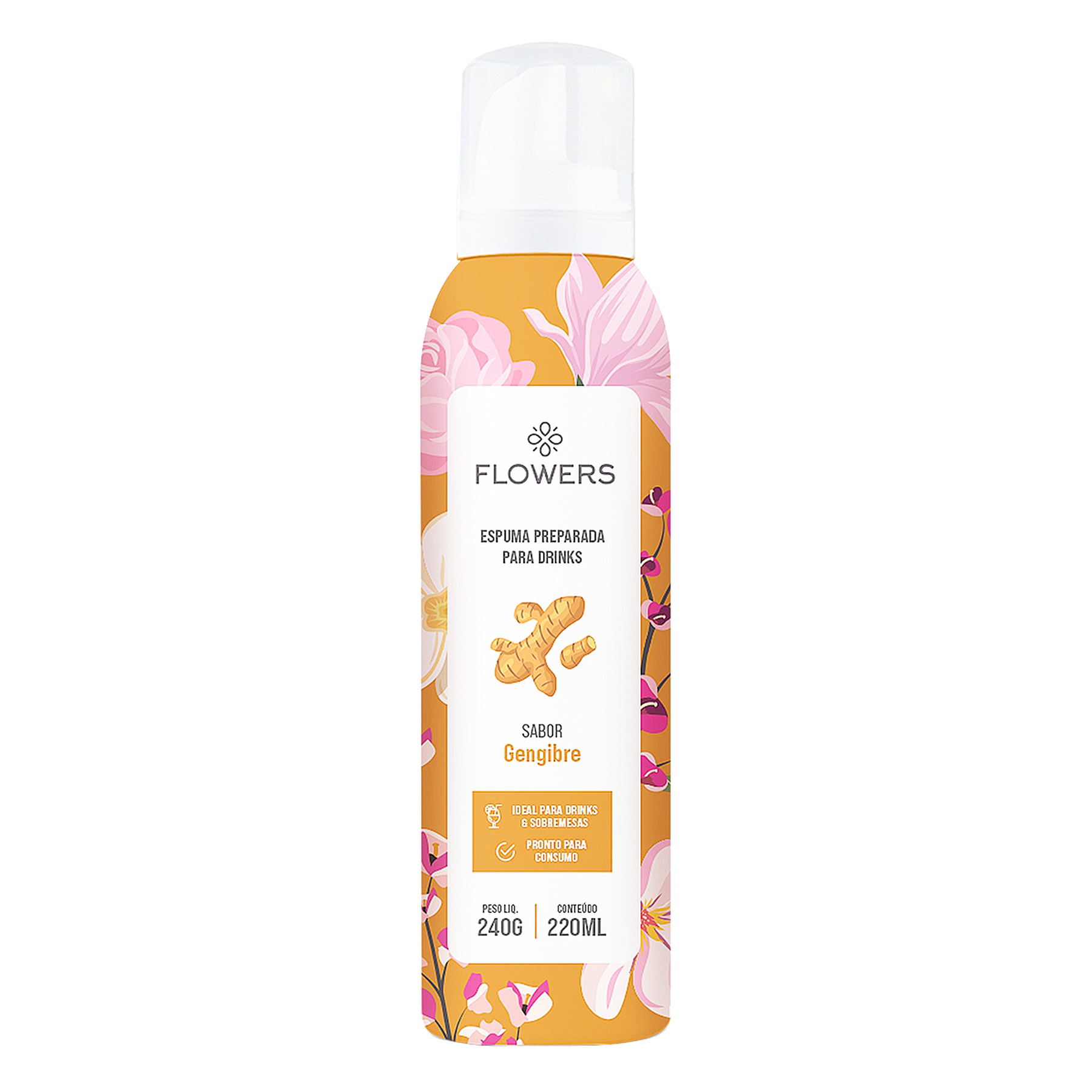 Espuma para Drinks Gengibre Flowers 240g
