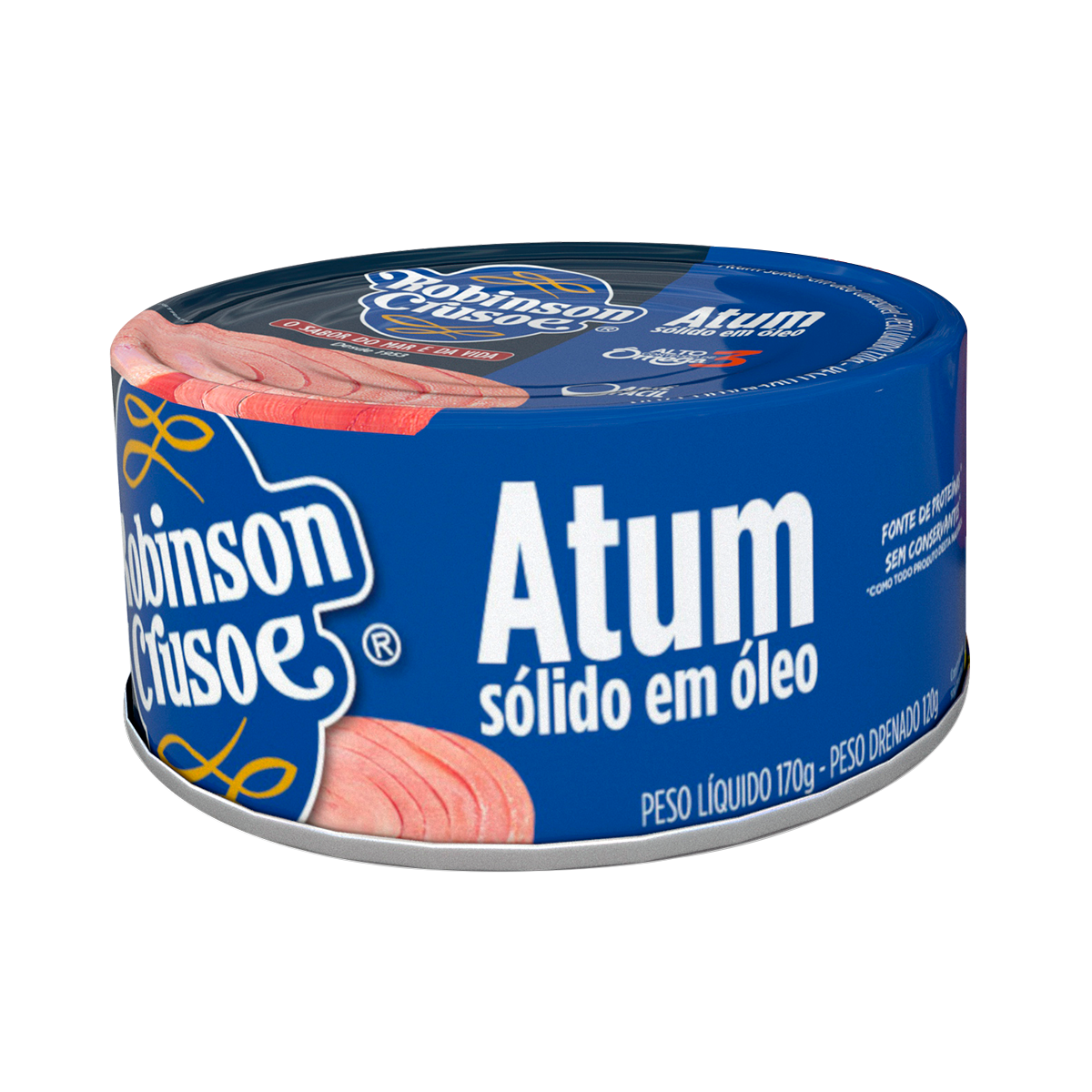Atum S&oacute;lido em &Oacute;leo Robinson Crusoe Lata 170g