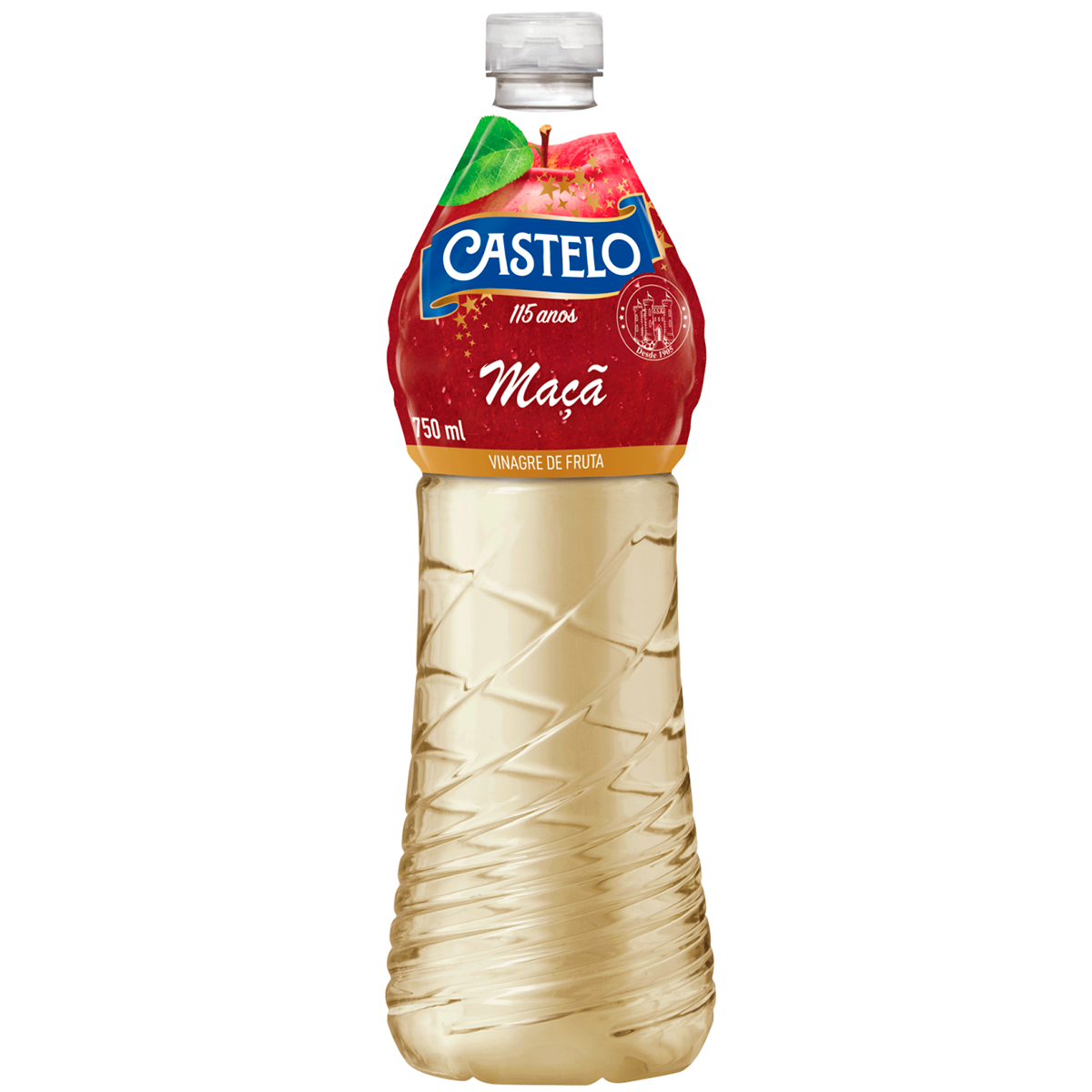Vinagre de Fruta Ma&ccedil;&atilde; Castelo 750ml