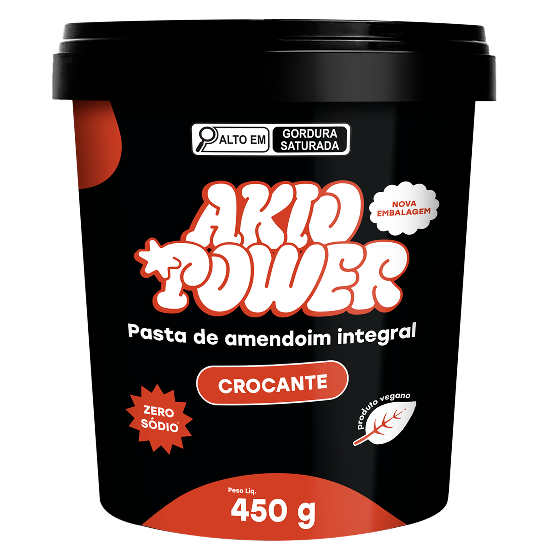 Pasta Amendoim Akio Power Crocante 450g