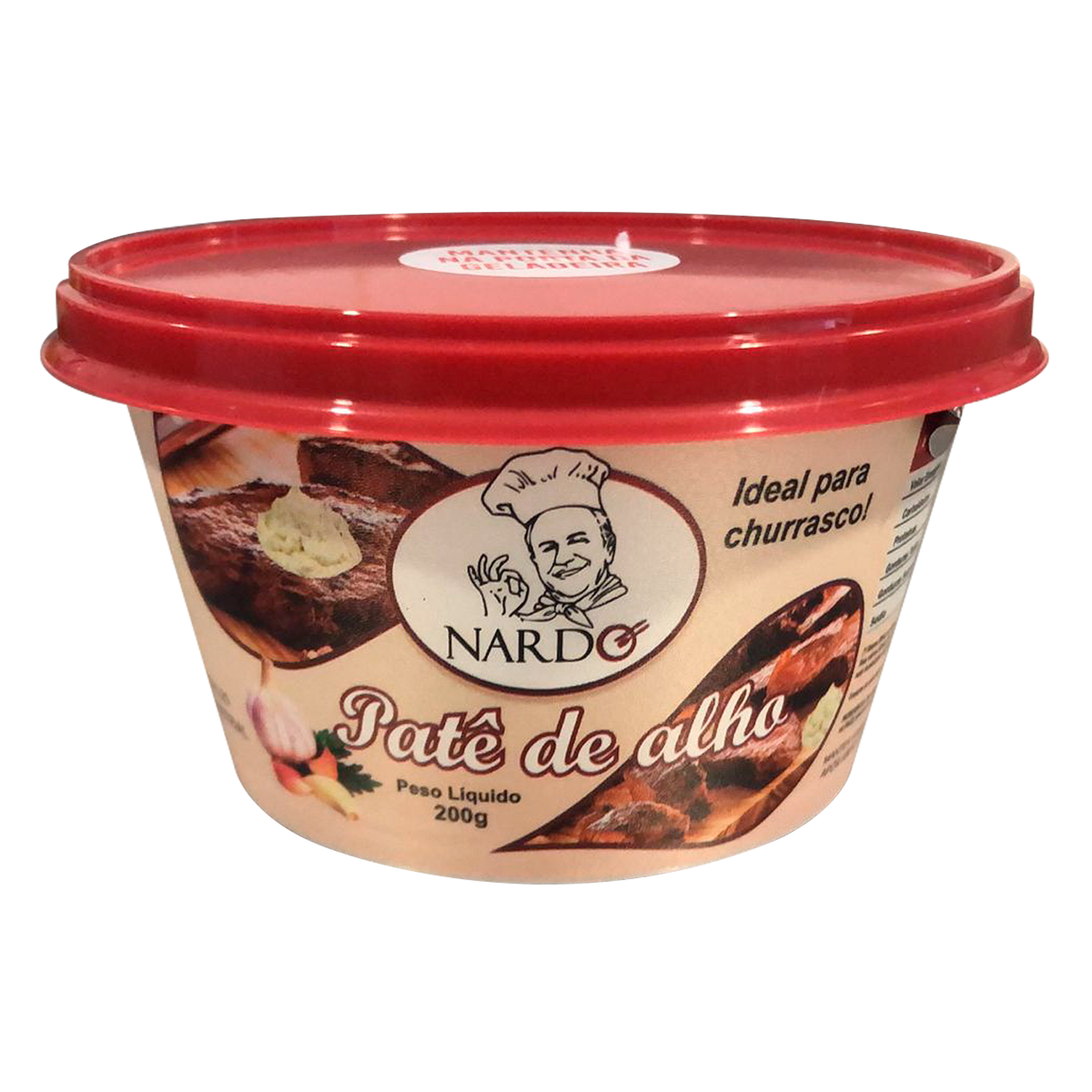 Pat&ecirc; de Alho Nardo Pote 200g