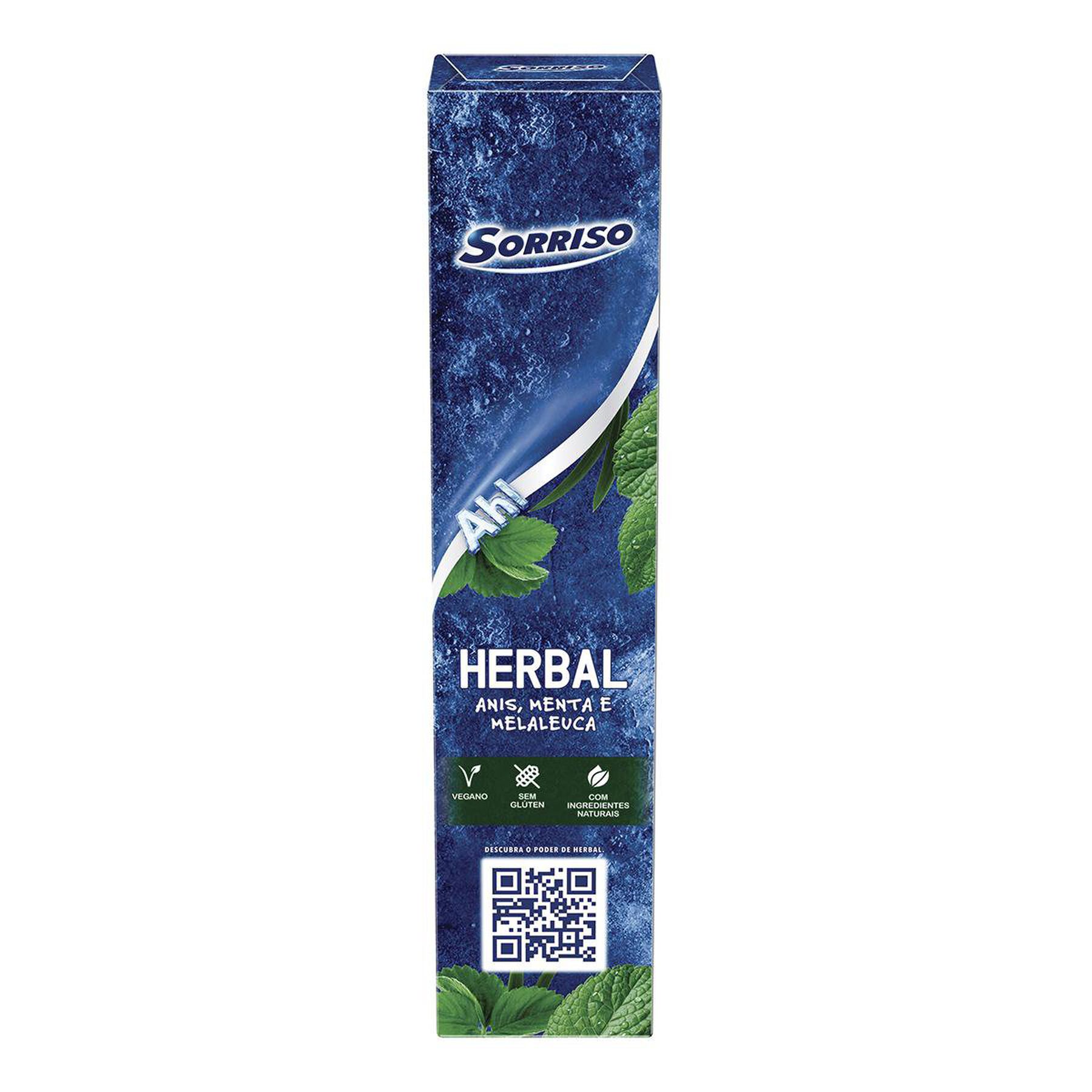 Creme Dental Anis, Menta e Melaleuca Herbal Sorriso Caixa 120g - Embalagem + Econômico