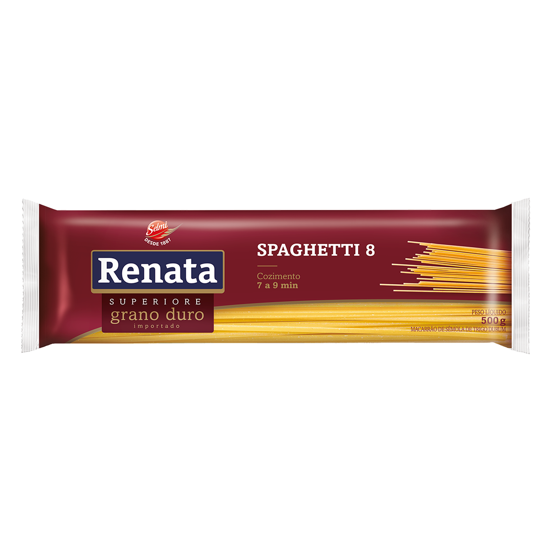 Macarr&atilde;o de S&ecirc;mola de Trigo Grano Duro Spaghetti 8 Renata Superiore 500g&nbsp;