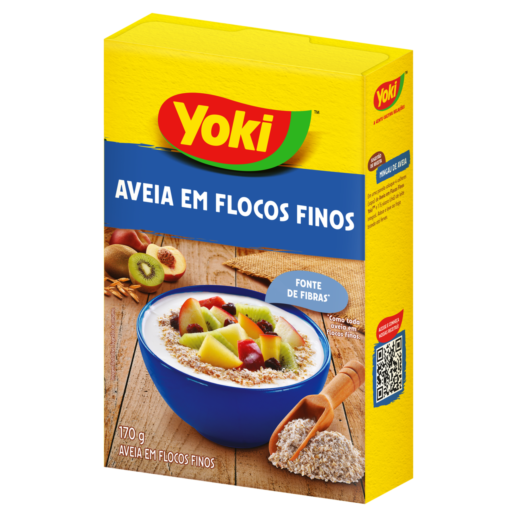 Aveia em Flocos Finos Yoki Caixa 170g