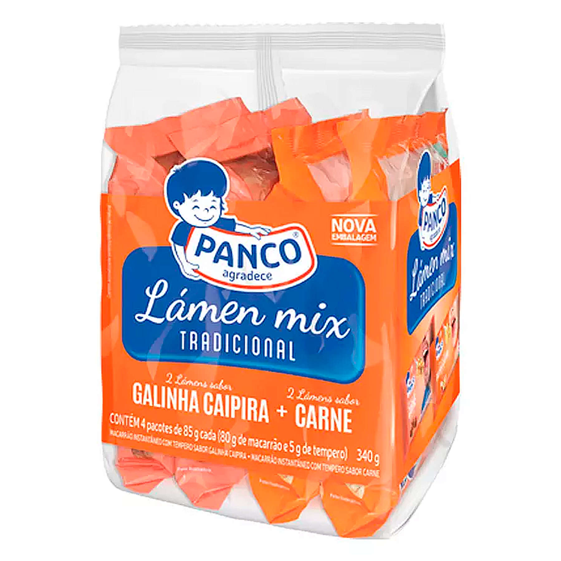 Macarr&atilde;o Instant&acirc;neo L&aacute;men Mix Tradicional Panco Pacote 340g C/04 Unidades