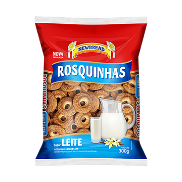 Biscoito Rosquinha Newbread 300g, Leite