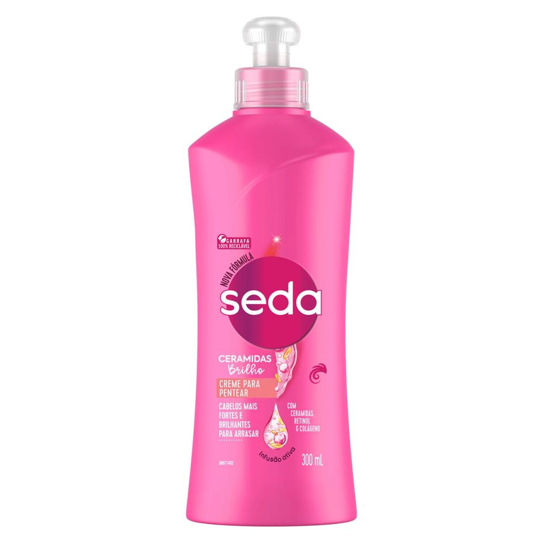 Creme para Pentear Ceramidas Brilho Seda Cocriações Frasco 300ml