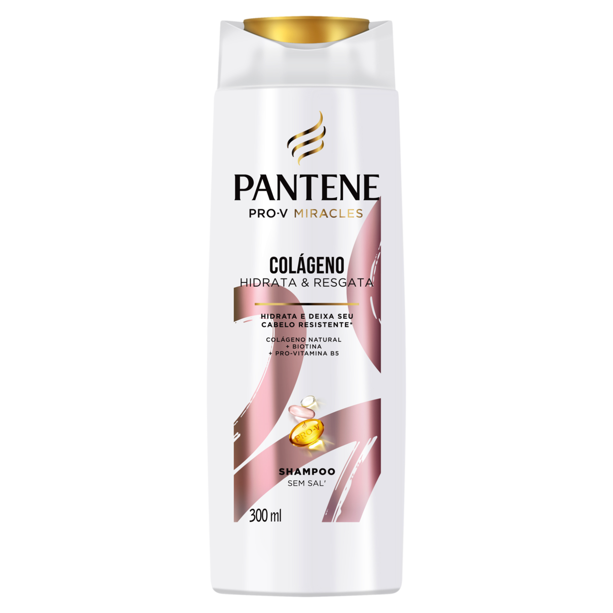 Shampoo Col&aacute;geno Hidrata e Resgata Pantene Frasco 300ml