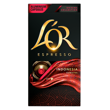 Café Espresso em Cápsula Indonésia L'or Caixa 52g C/10 Unidades