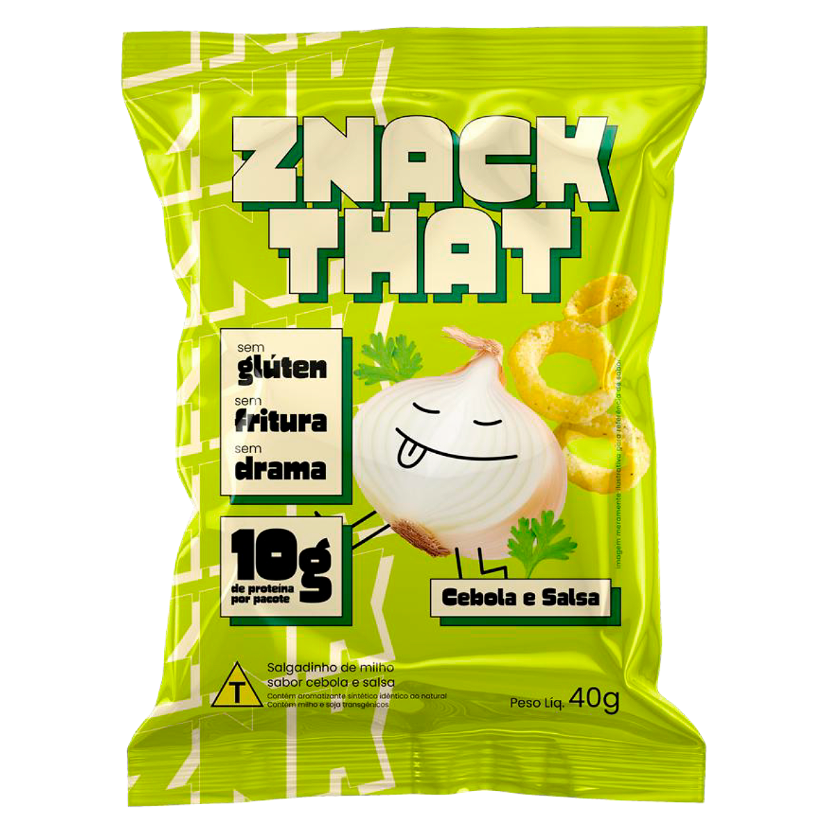 Salgadinho de Milho Cebola e Salsa Znack That Pacote 40g