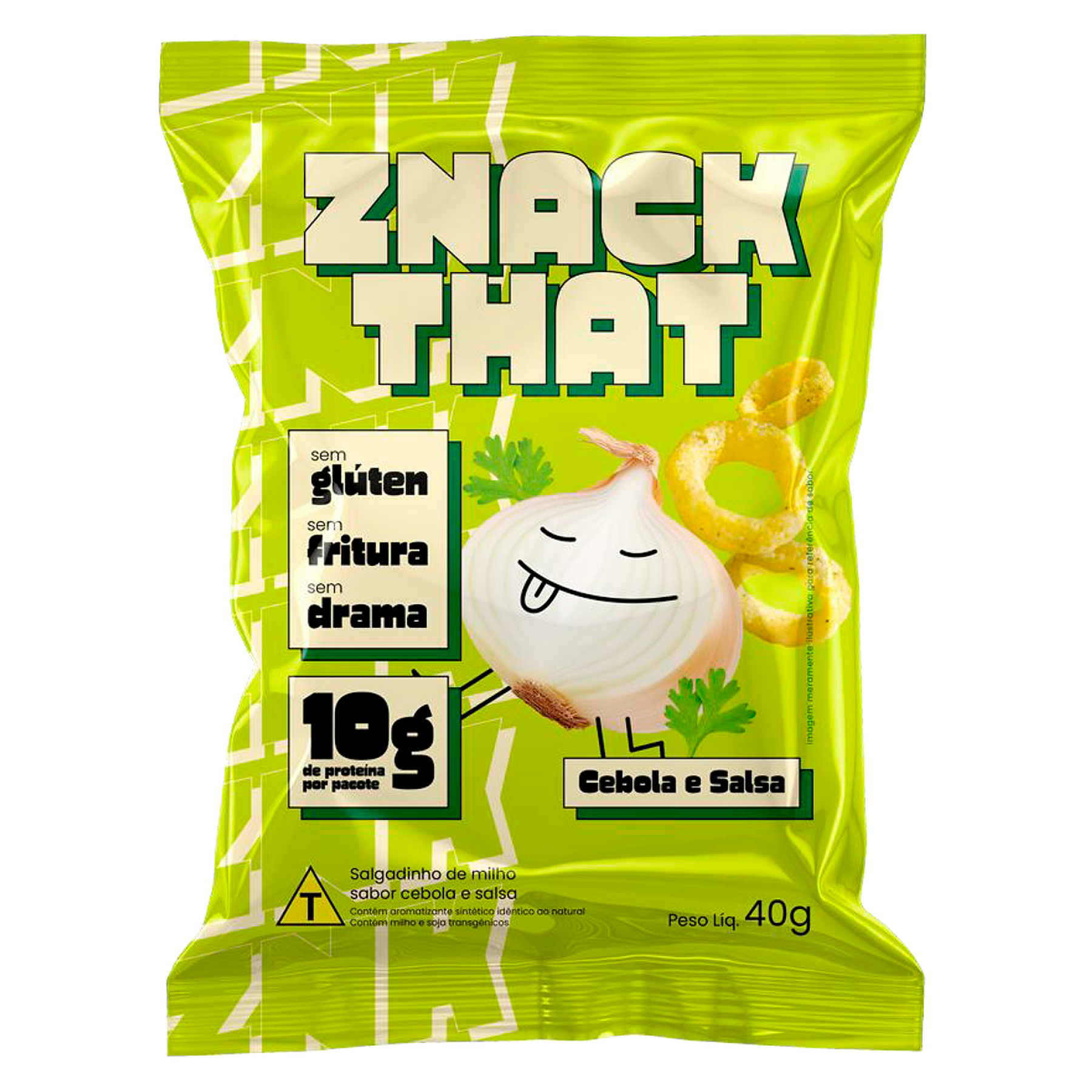 Salgadinho de Milho Cebola e Salsa Znack That Pacote 40g
