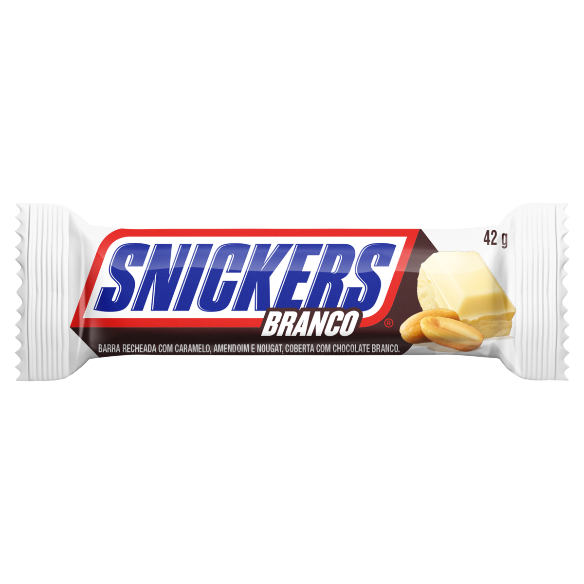 Bombom Branco Snickers Pacote 42g