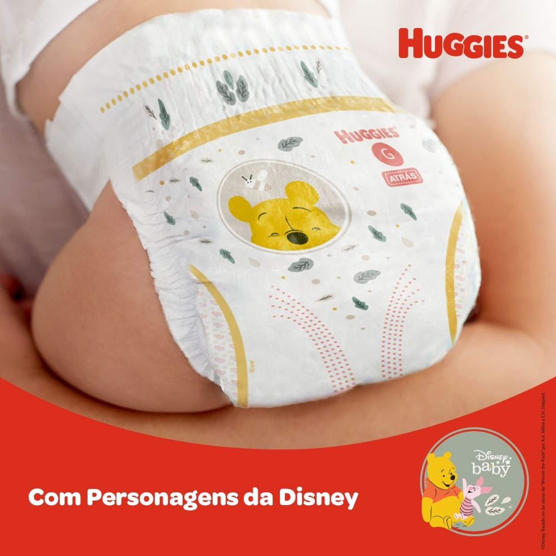 Fralda Descartável Recém Nascido Natural Care Huggies Tam. RN Pacote C/34 Unidades