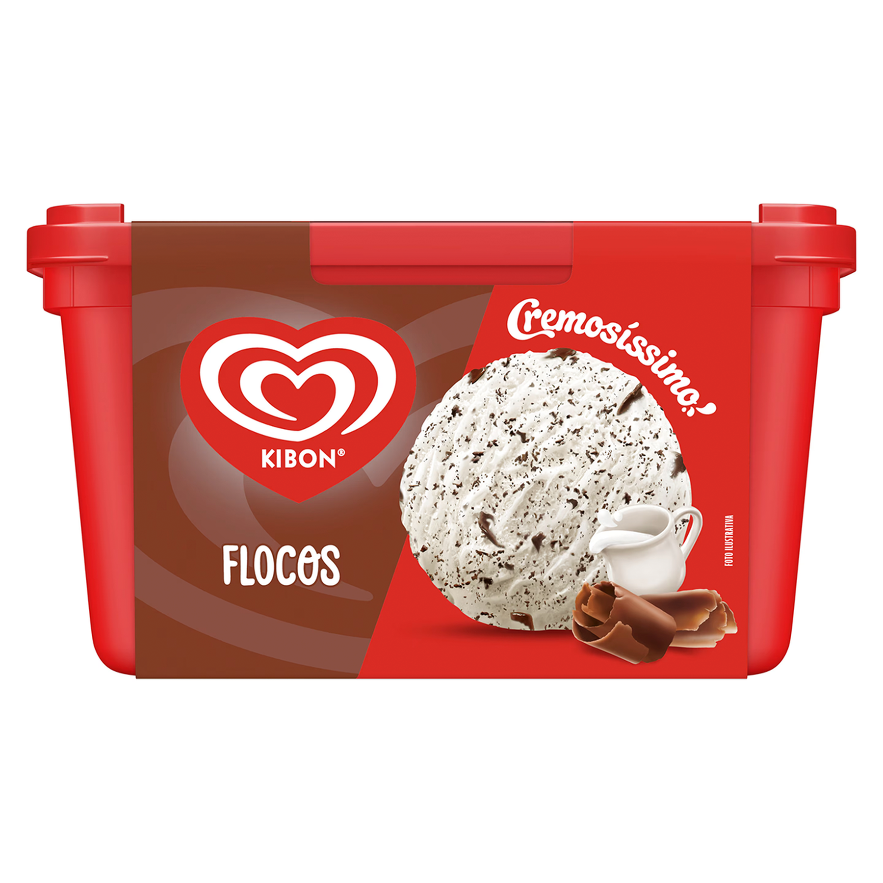 Sorvete Flocos Cremos&iacute;ssimo Kibon Pote 1,5l&nbsp;