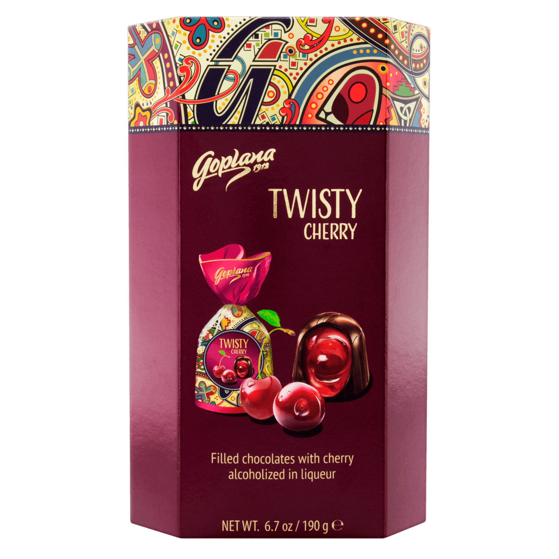 Bombom Twisty Cherry Goplana Caixa 190g