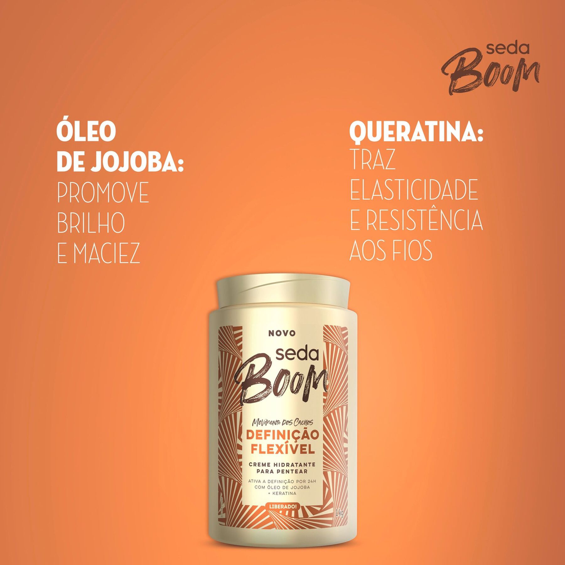 Creme para Pentear Seda Boom Definição Flexível 1kg