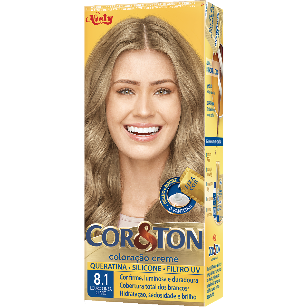 Tintura para Cabelo Louro Cinza Claro 8.1 CoreTon
