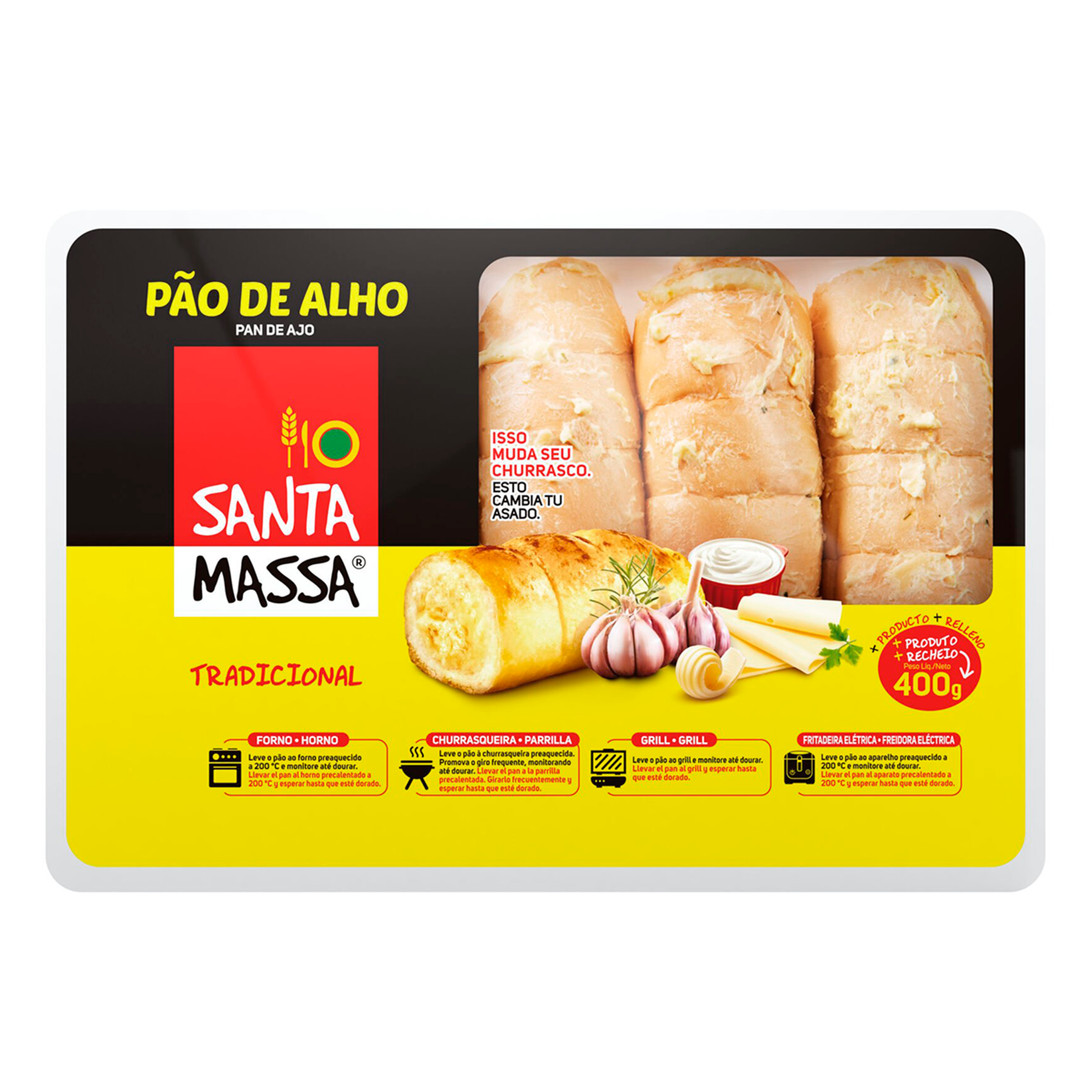 Pão de Alho Santa Massa 400g