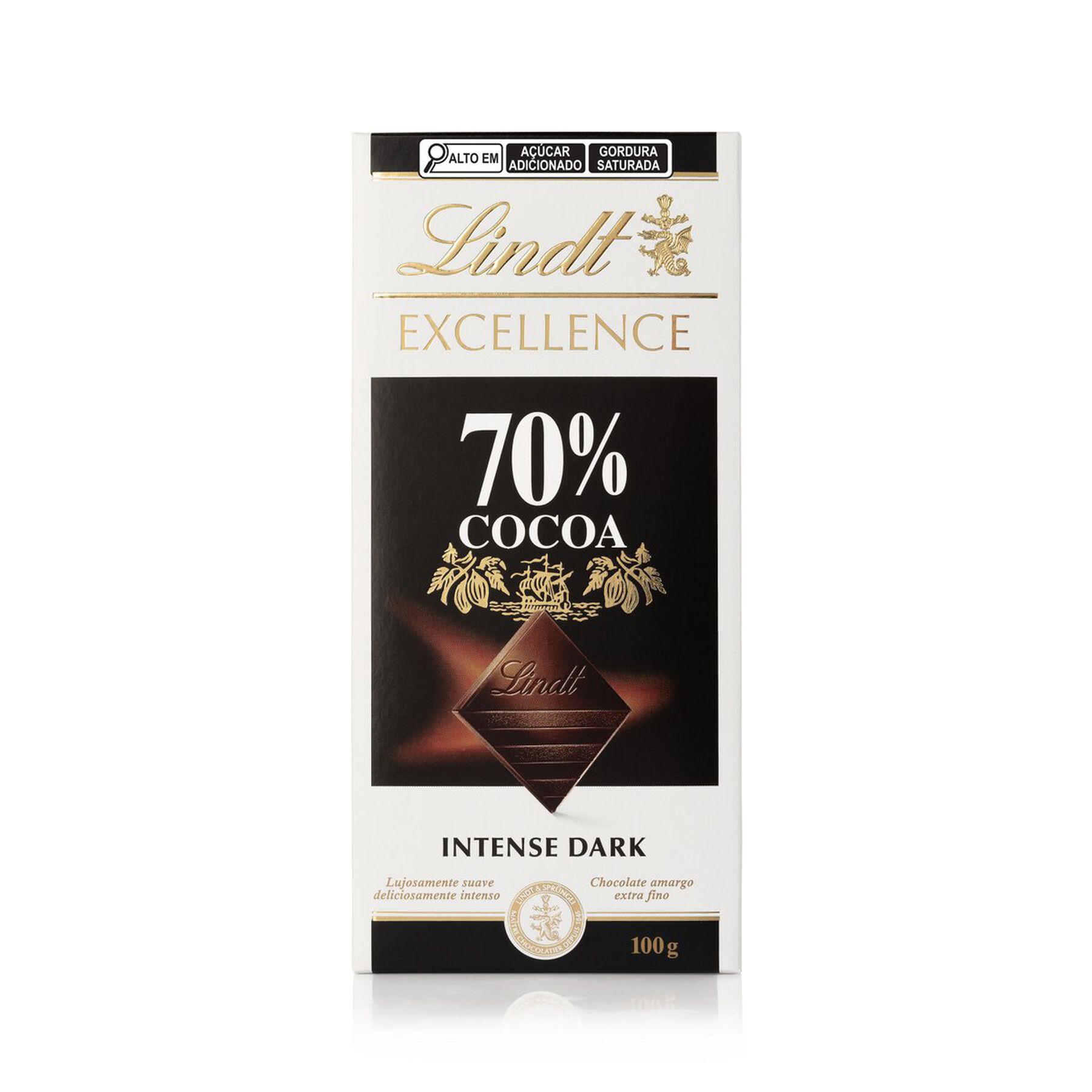 Chocolate Amargo 70% Cacau Lindt Excellence Caixa 100g&nbsp;