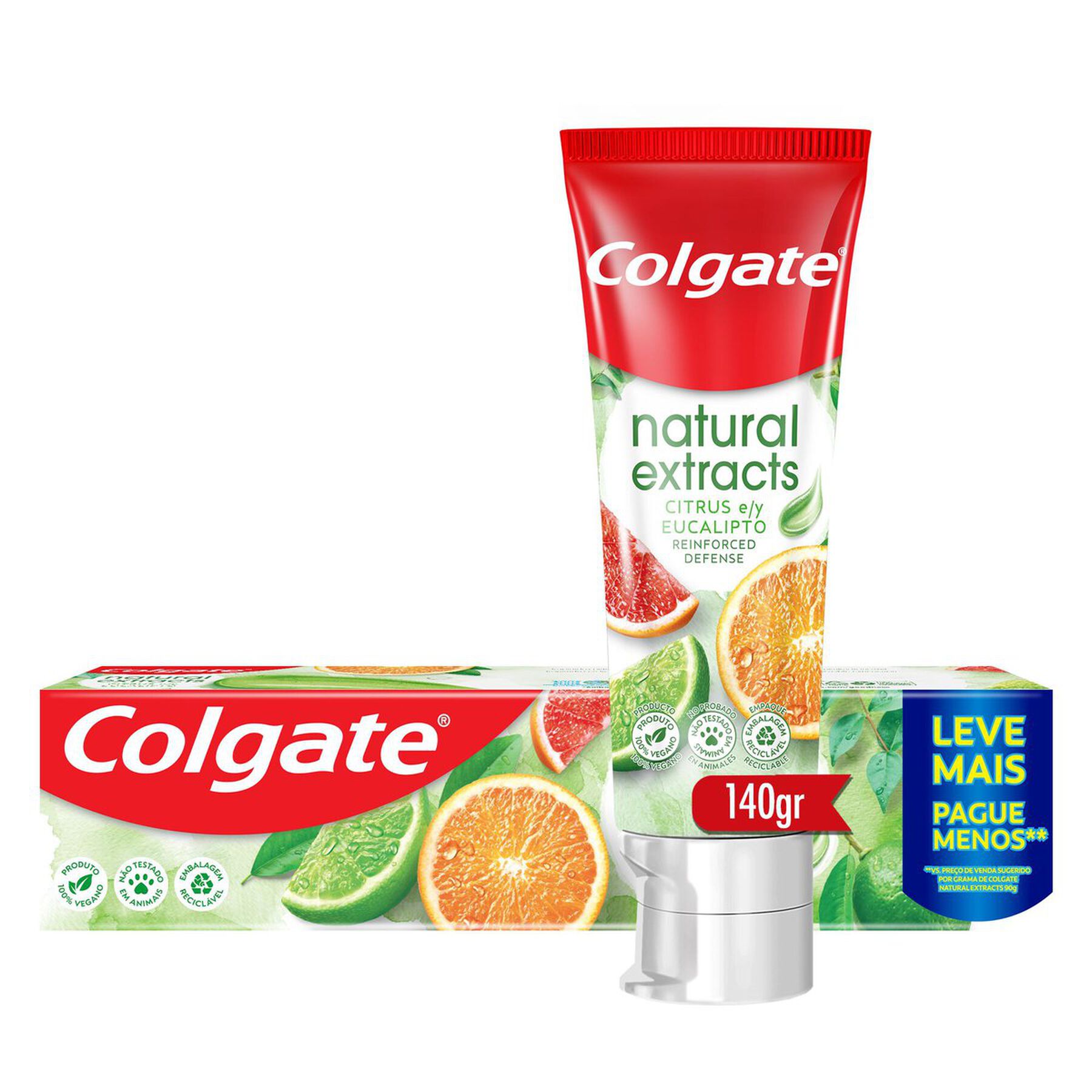 Gel Dental Citrus e Eucalipto Natural Extracts Colgate Caixa 140g