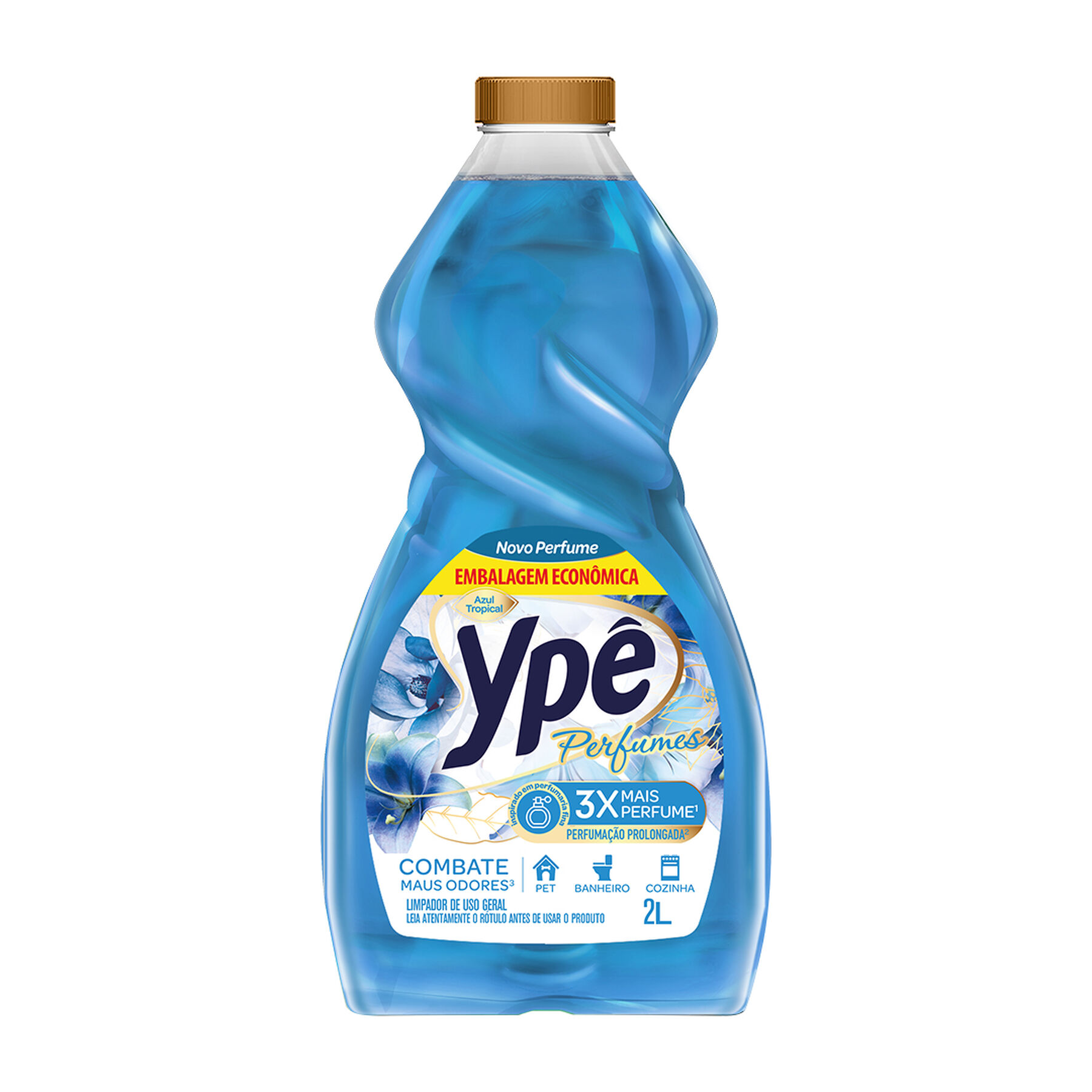 Limpador Perfumado Azul Tropical Yp&ecirc; Premium Frasco 2l