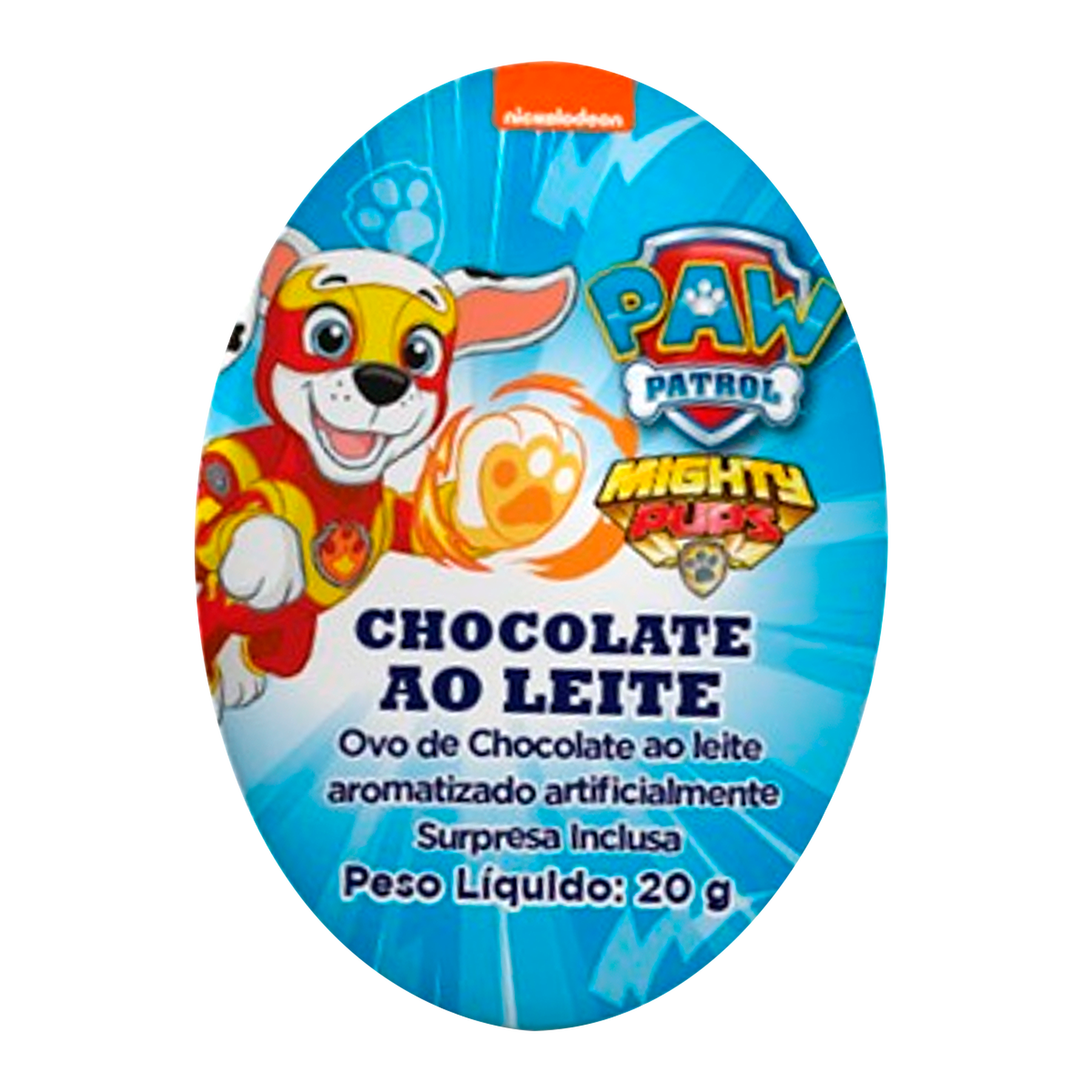 Ovo de Chocolate Surpresa Paw Patrol Benevia 20g