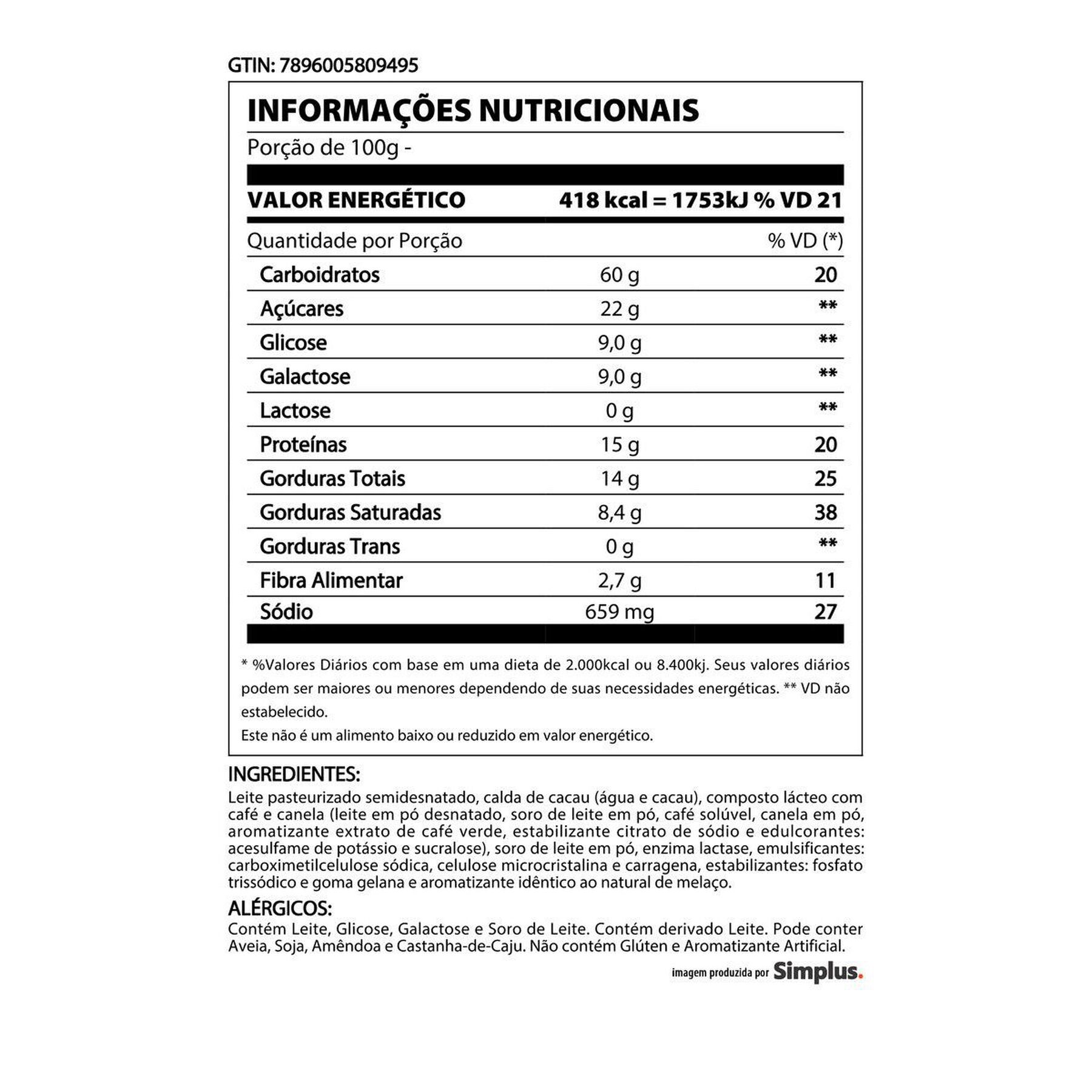 Bebida Láctea Cappuccino Balance Zero Lactose 3 Corações Frasco 260ml